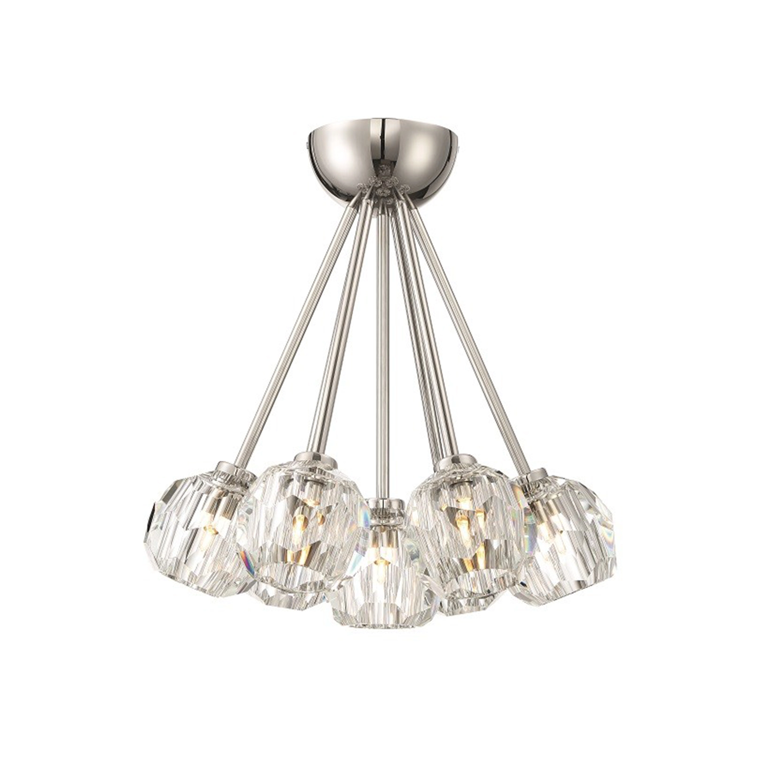 Parisian 15" Crystal Cluster Semi-Flush