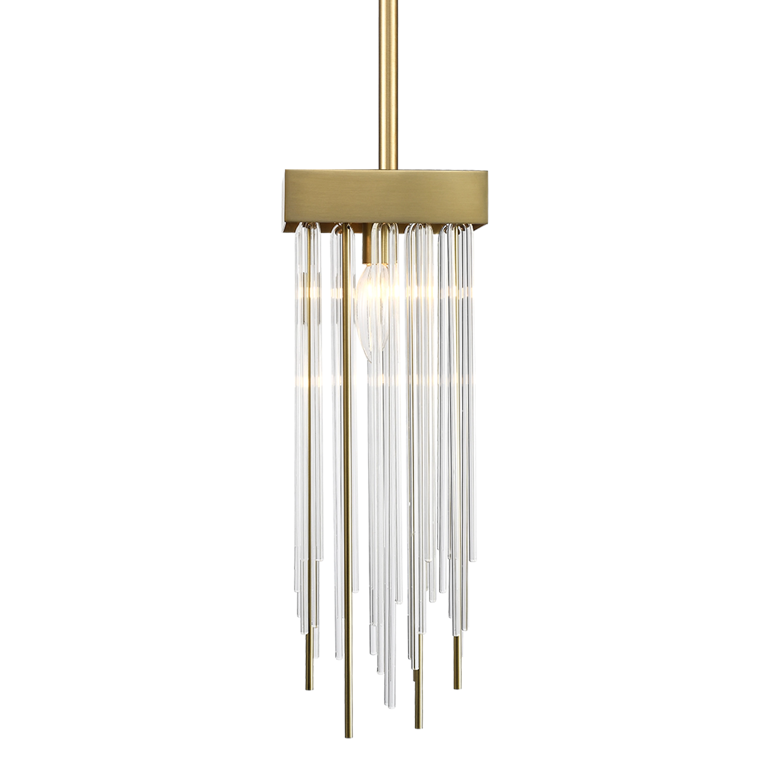 Waterfall Square Glass Mini-Pendant