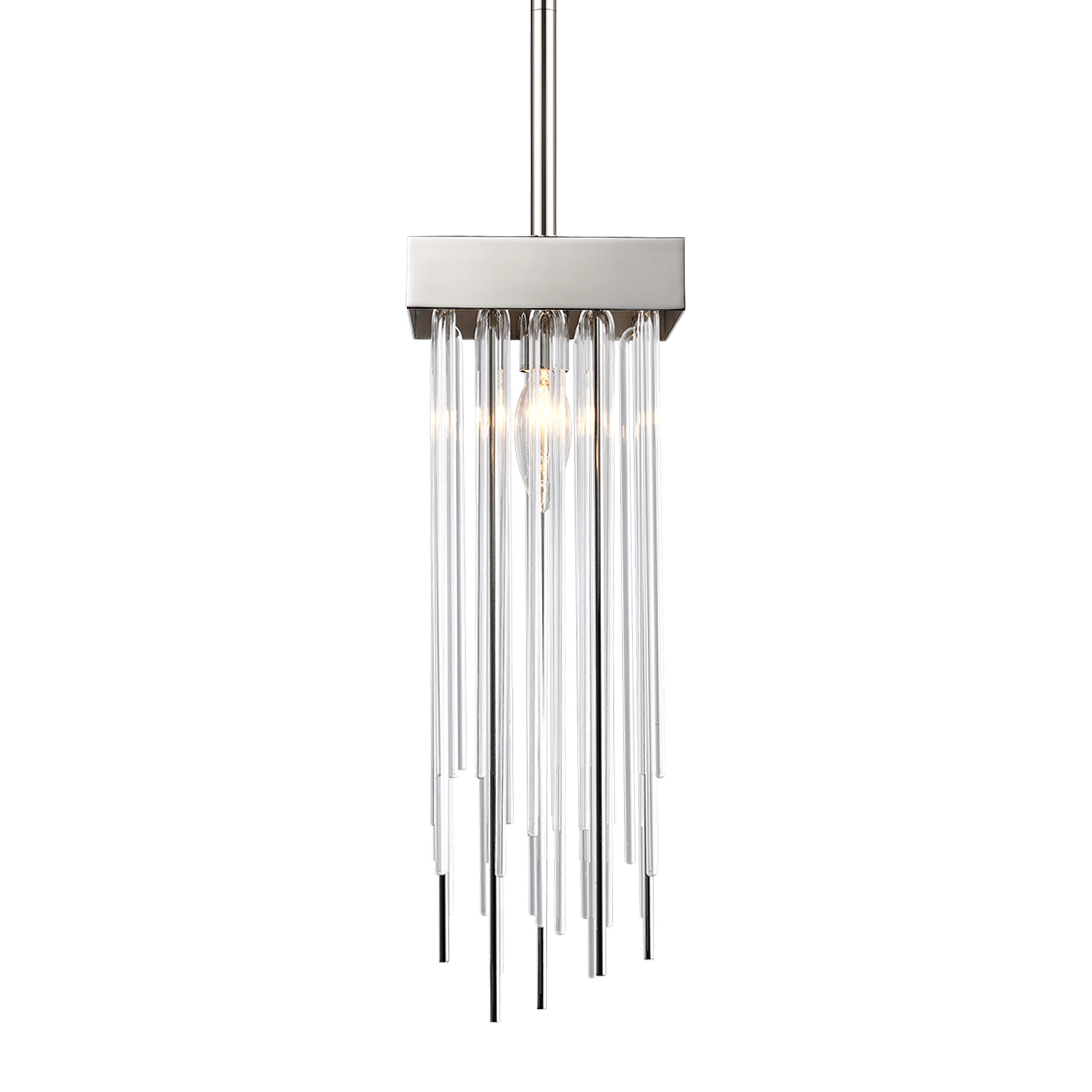 Waterfall Square Glass Mini-Pendant