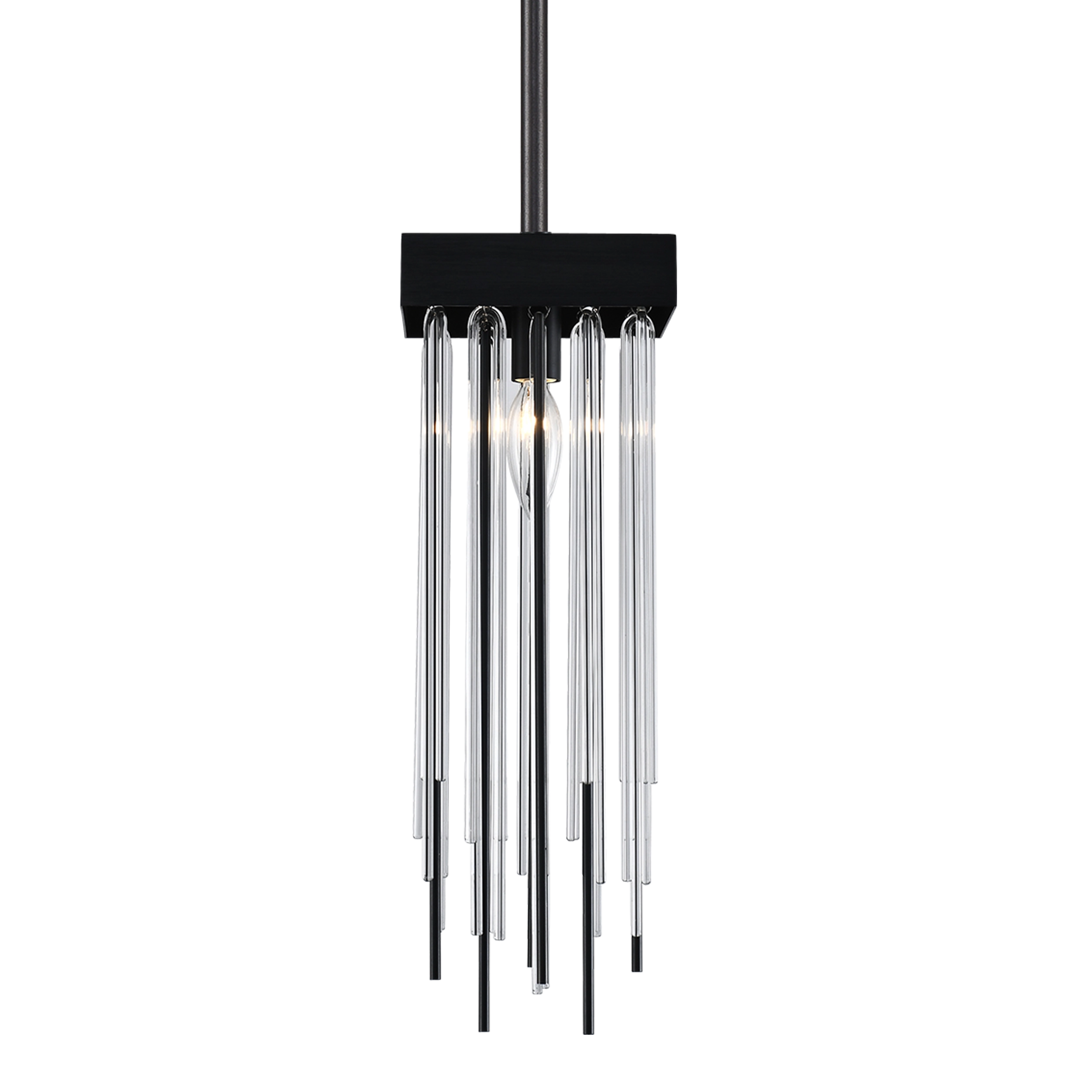 Waterfall Square Glass Mini-Pendant