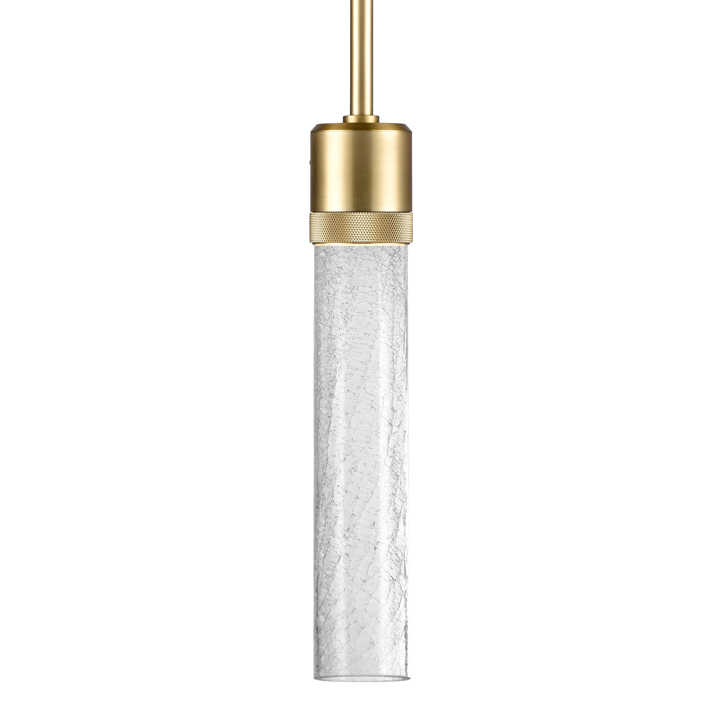 Zigrina 12" Crackled Glass Pendant