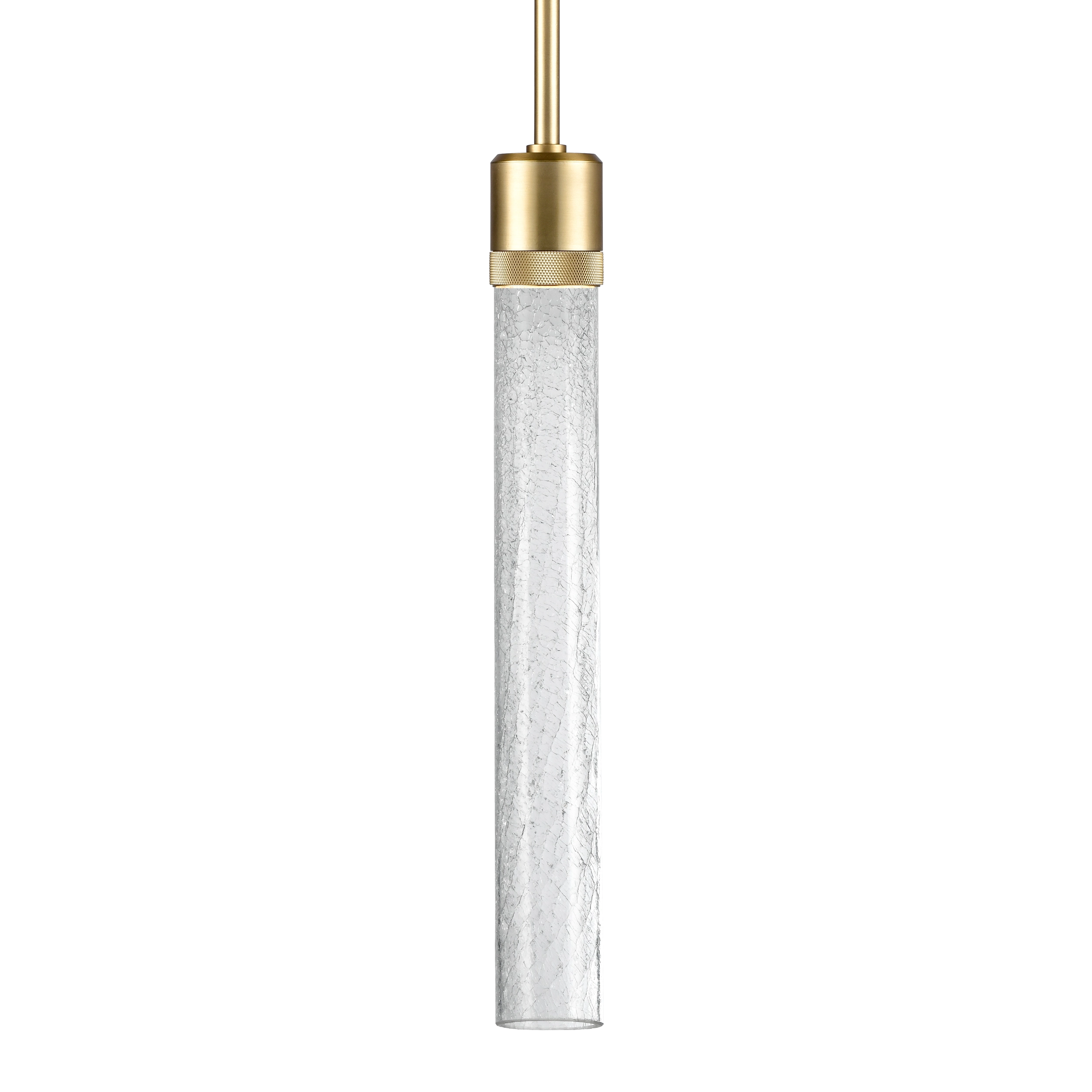 Zigrina 18" Crackled Glass Pendant