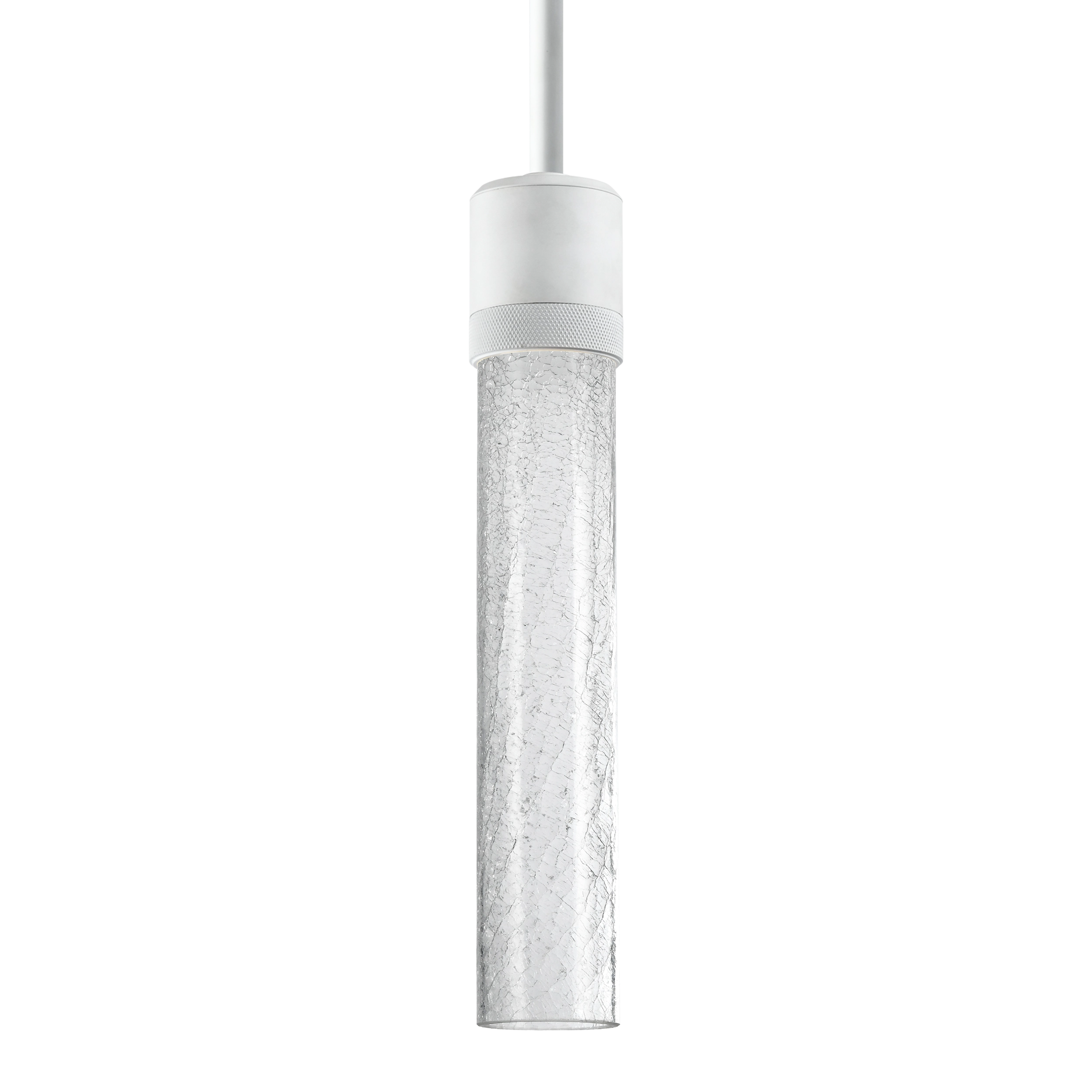 Zigrina 12" Crackled Glass Pendant