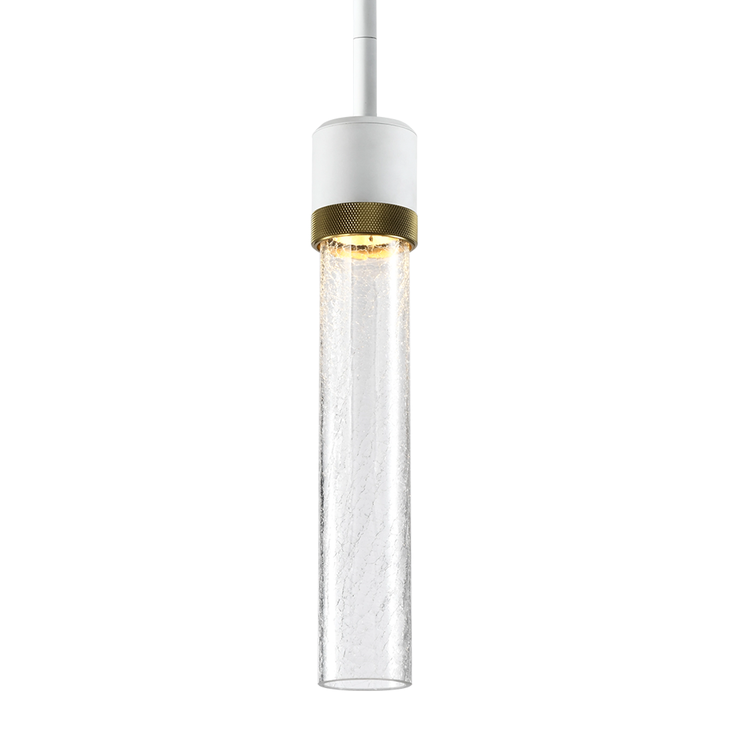 Zigrina 12" Crackled Glass Pendant