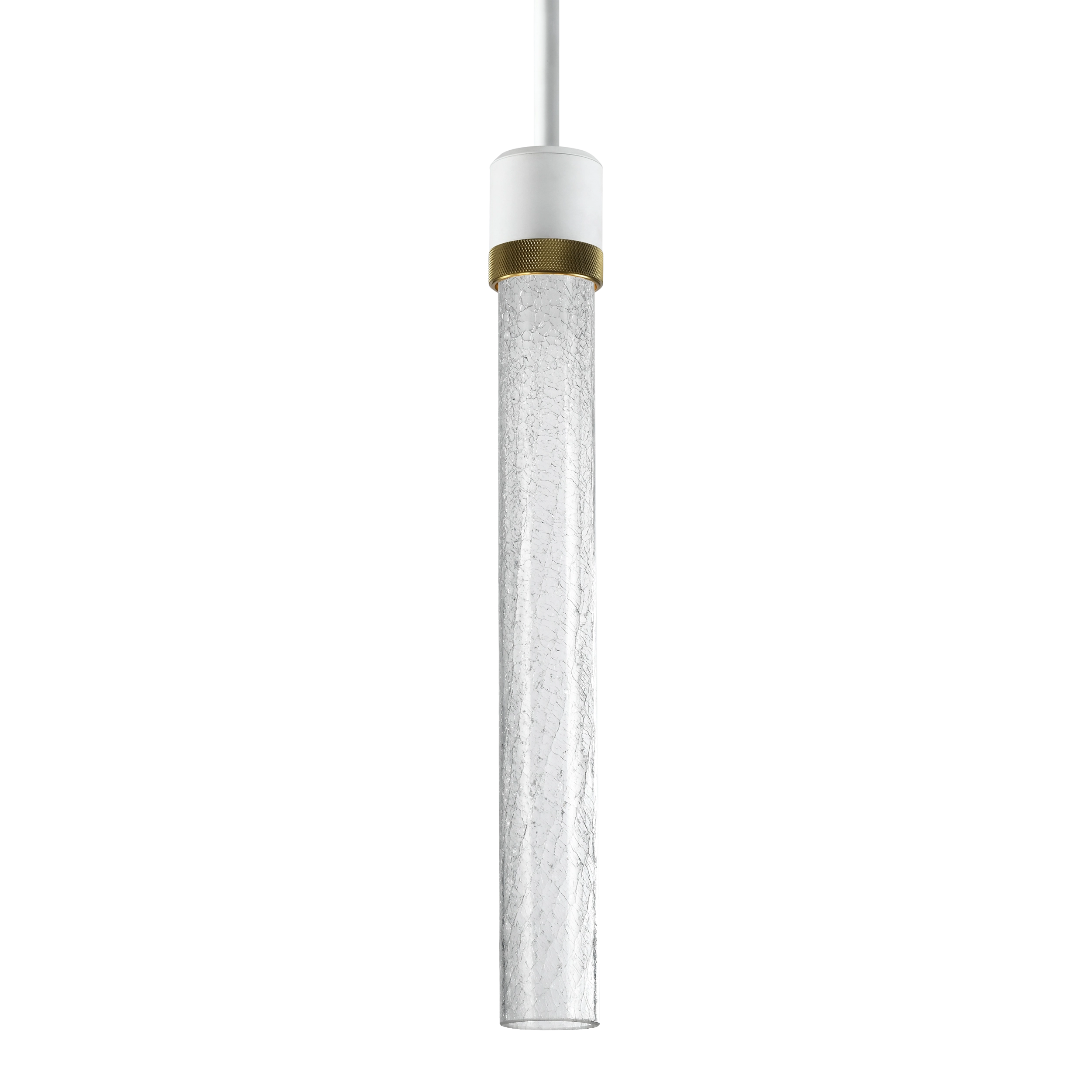 Zigrina 18" Crackled Glass Pendant