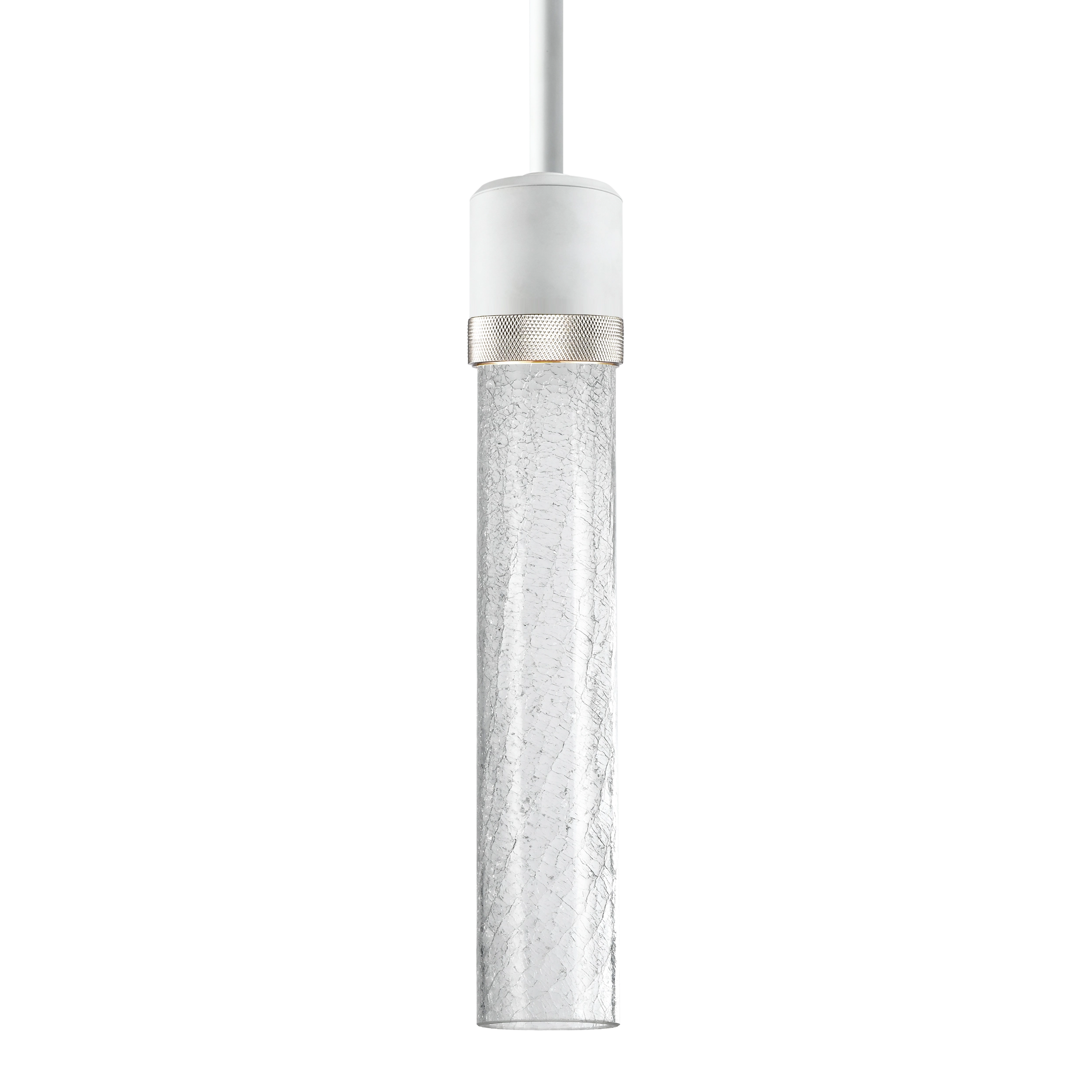 Zigrina 12" Crackled Glass Pendant