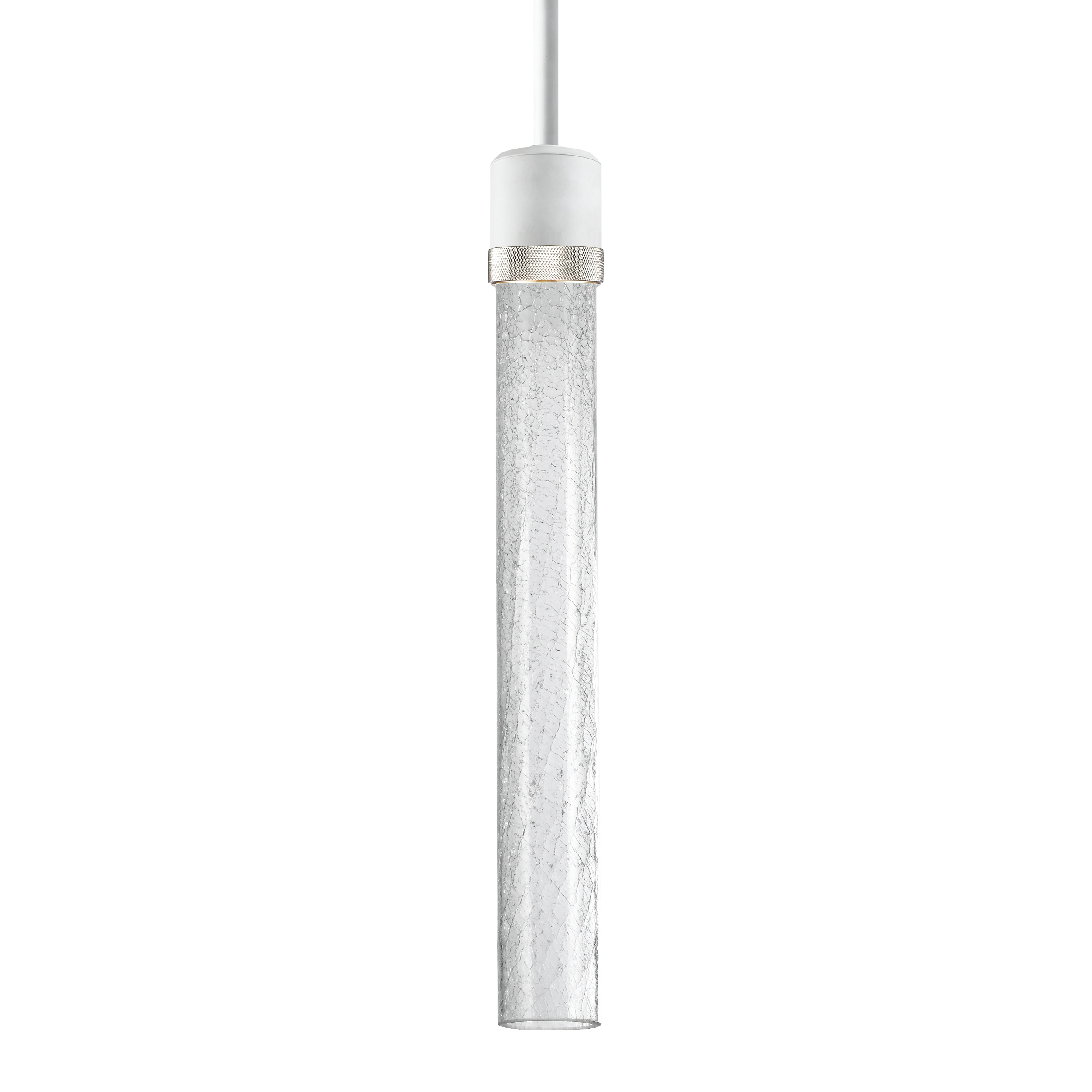 Zigrina 18" Crackled Glass Pendant