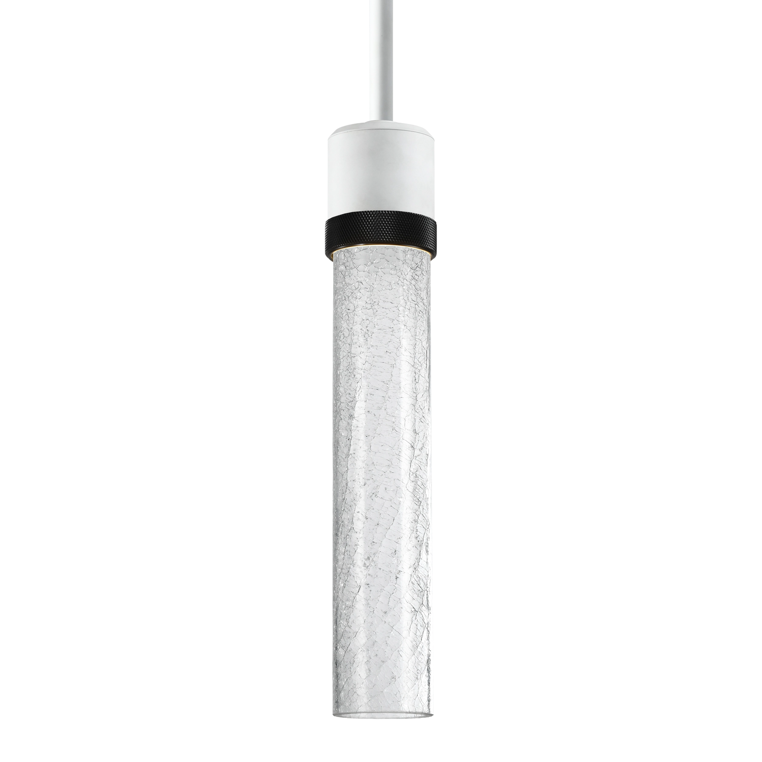 Zigrina 12" Crackled Glass Pendant