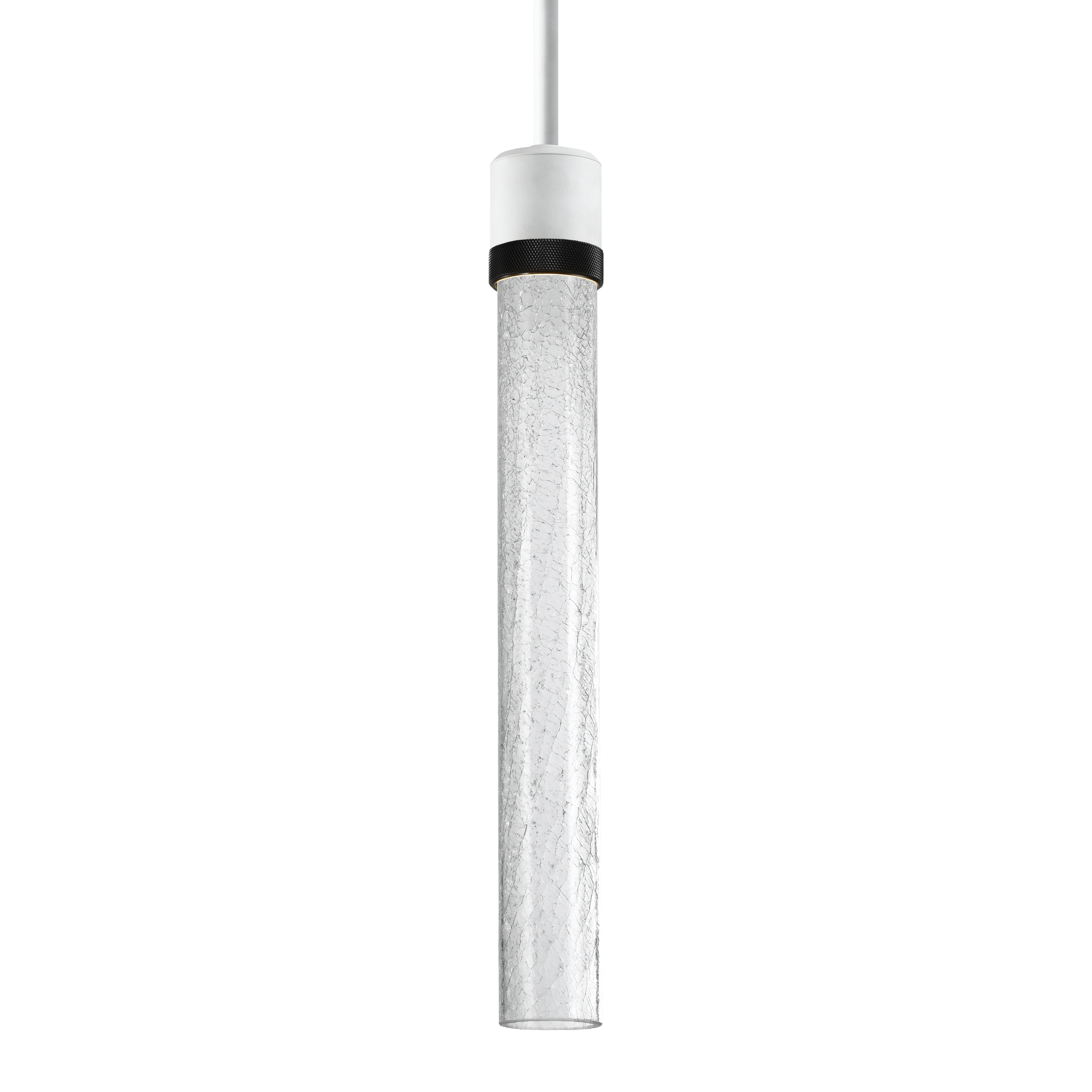 Zigrina 18" Crackled Glass Pendant