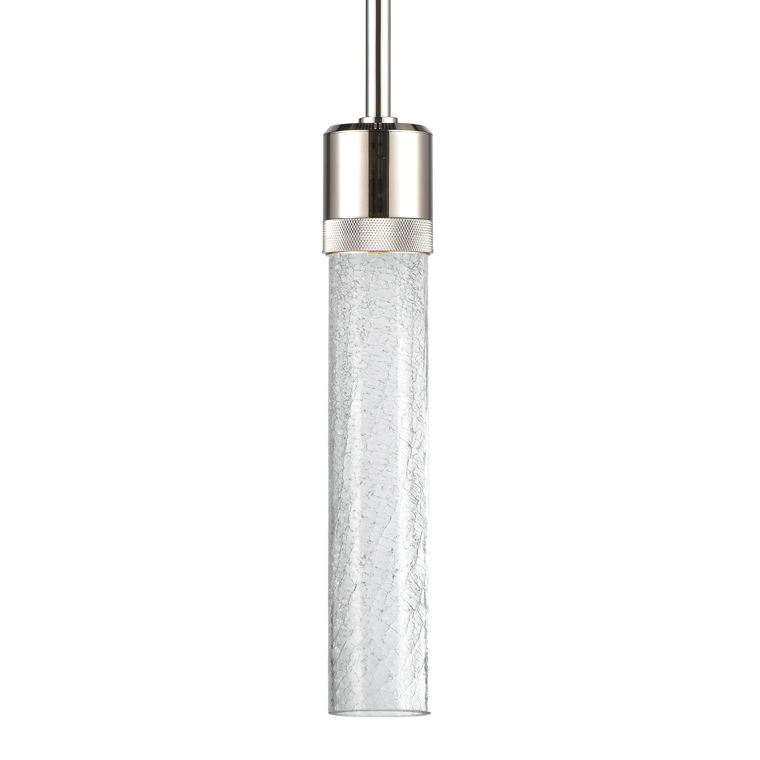 Zigrina 12" Crackled Glass Pendant