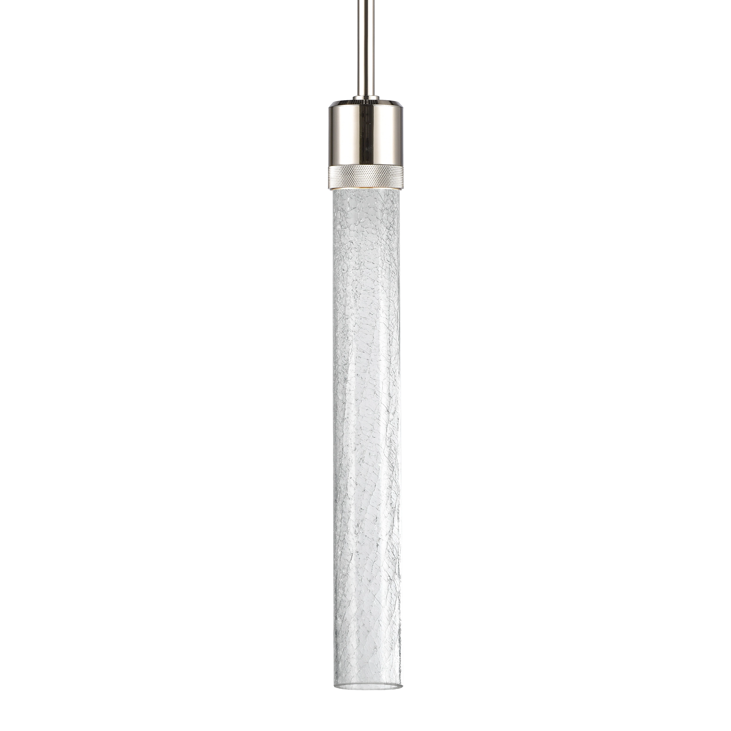 Zigrina 18" Crackled Glass Pendant