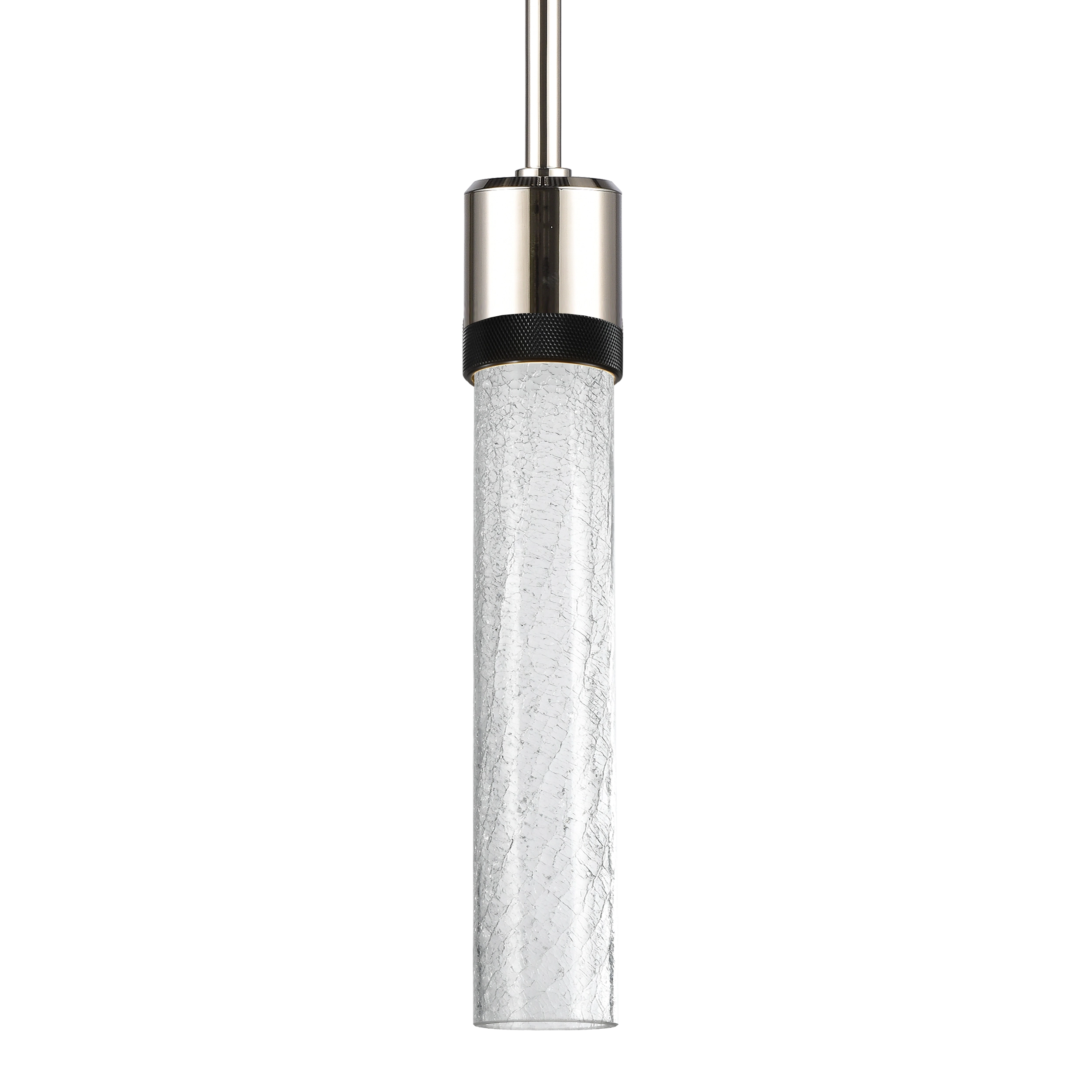 Zigrina 12" Crackled Glass Pendant