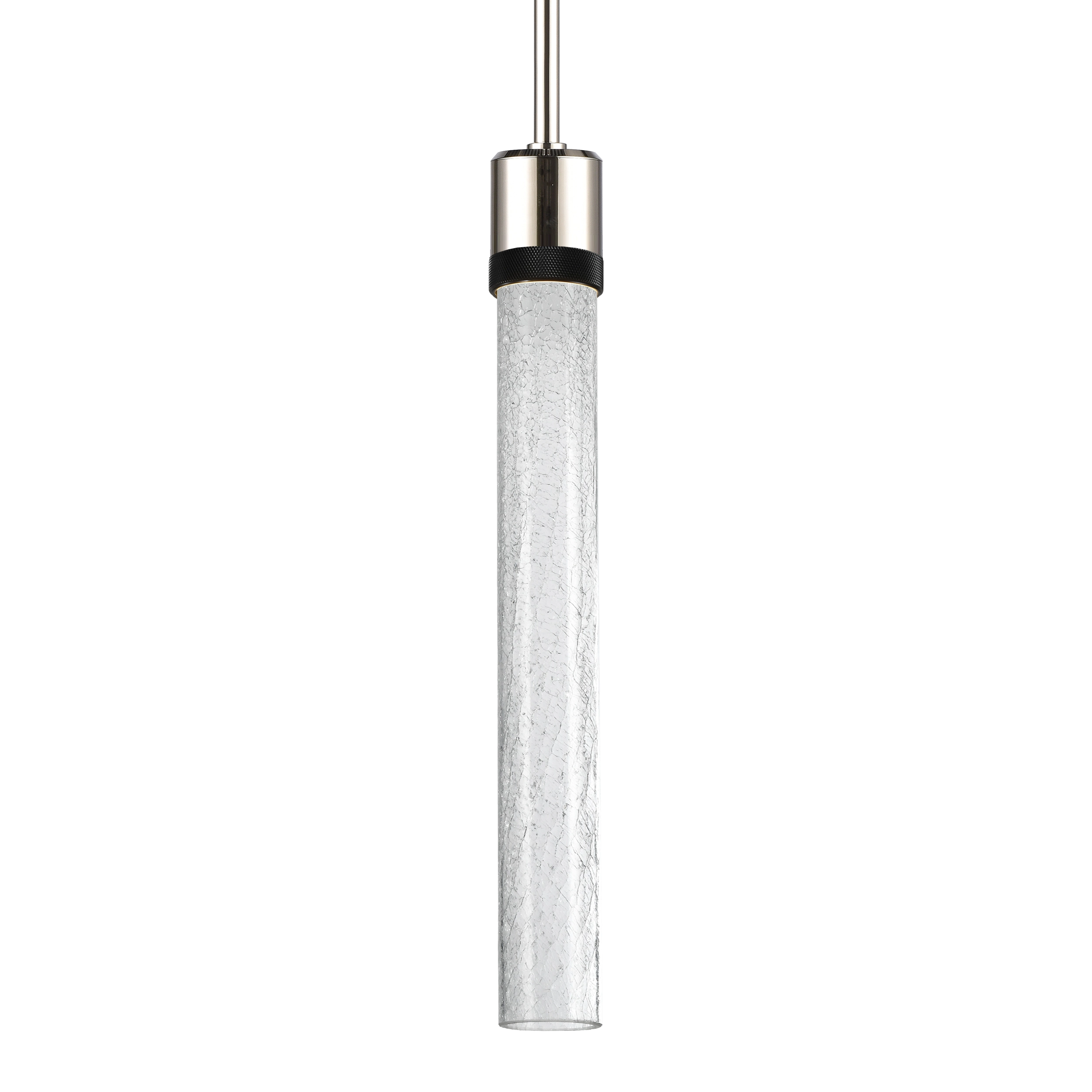 Zigrina 18" Crackled Glass Pendant