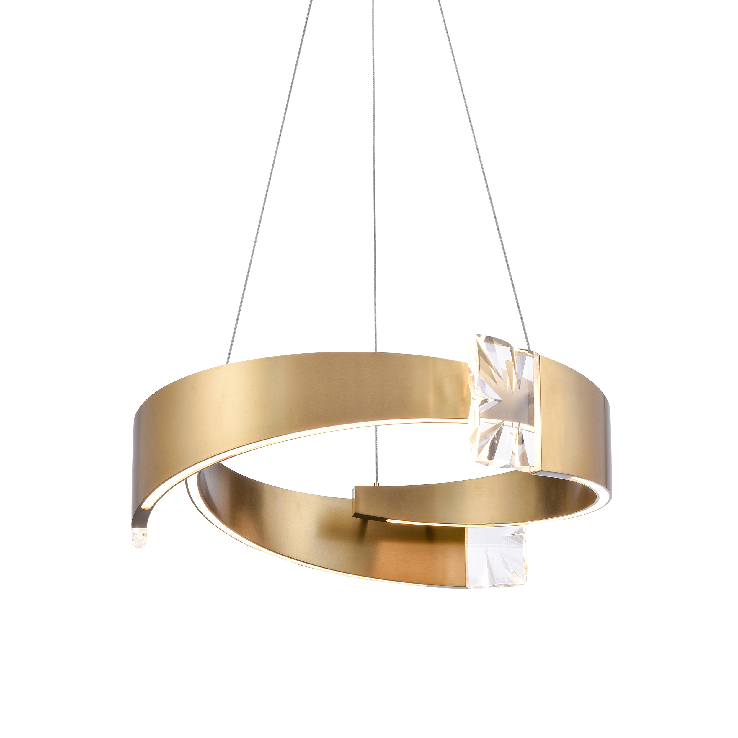 Arcus 25" Segmental Crystal Chandelier