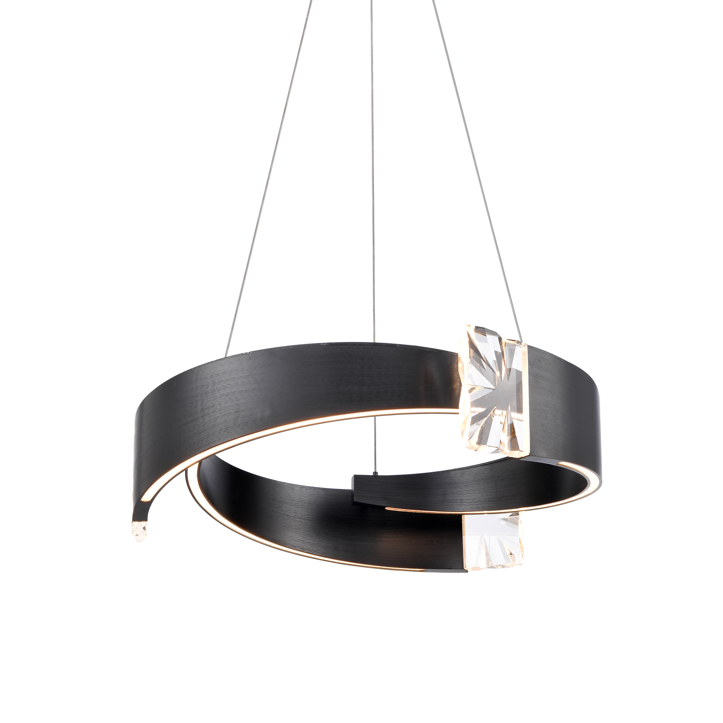 Arcus 25" Segmental Crystal Chandelier