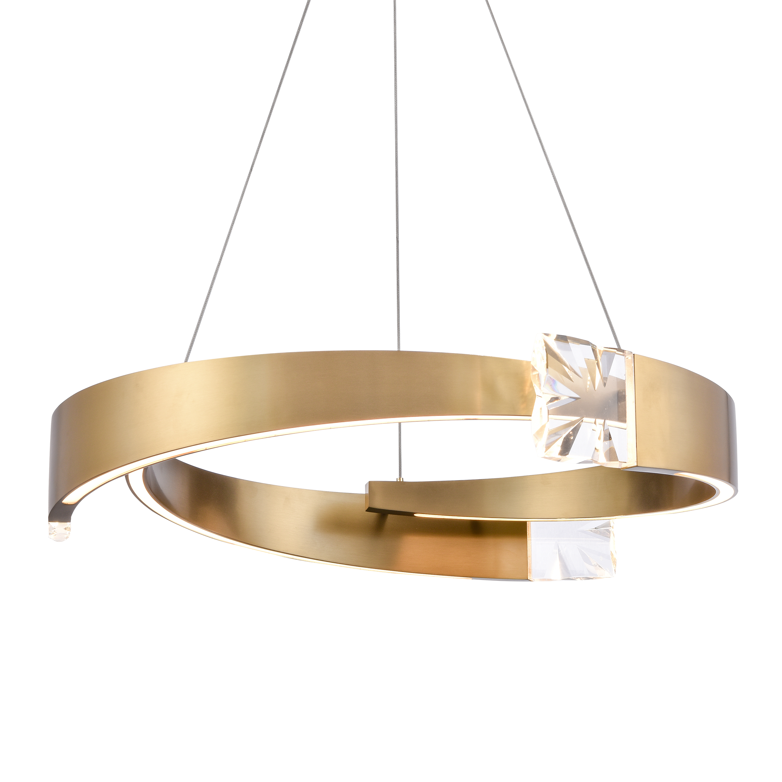 Arcus 32" Segmental Crystal Chandelier