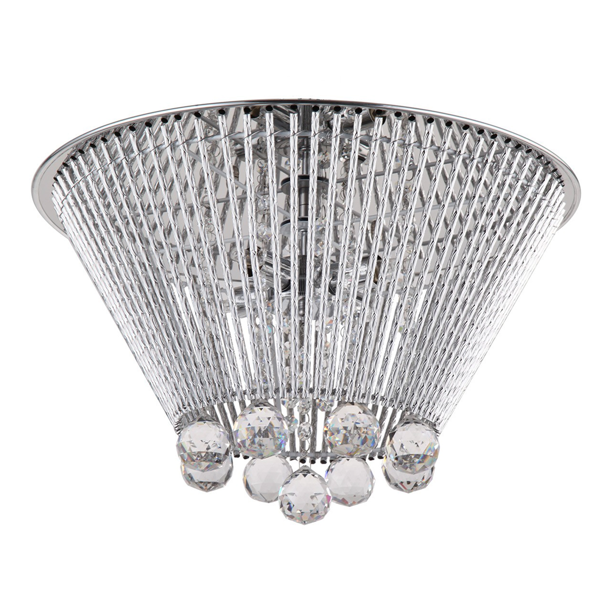 Dallas 17" Crystal Flush Mount