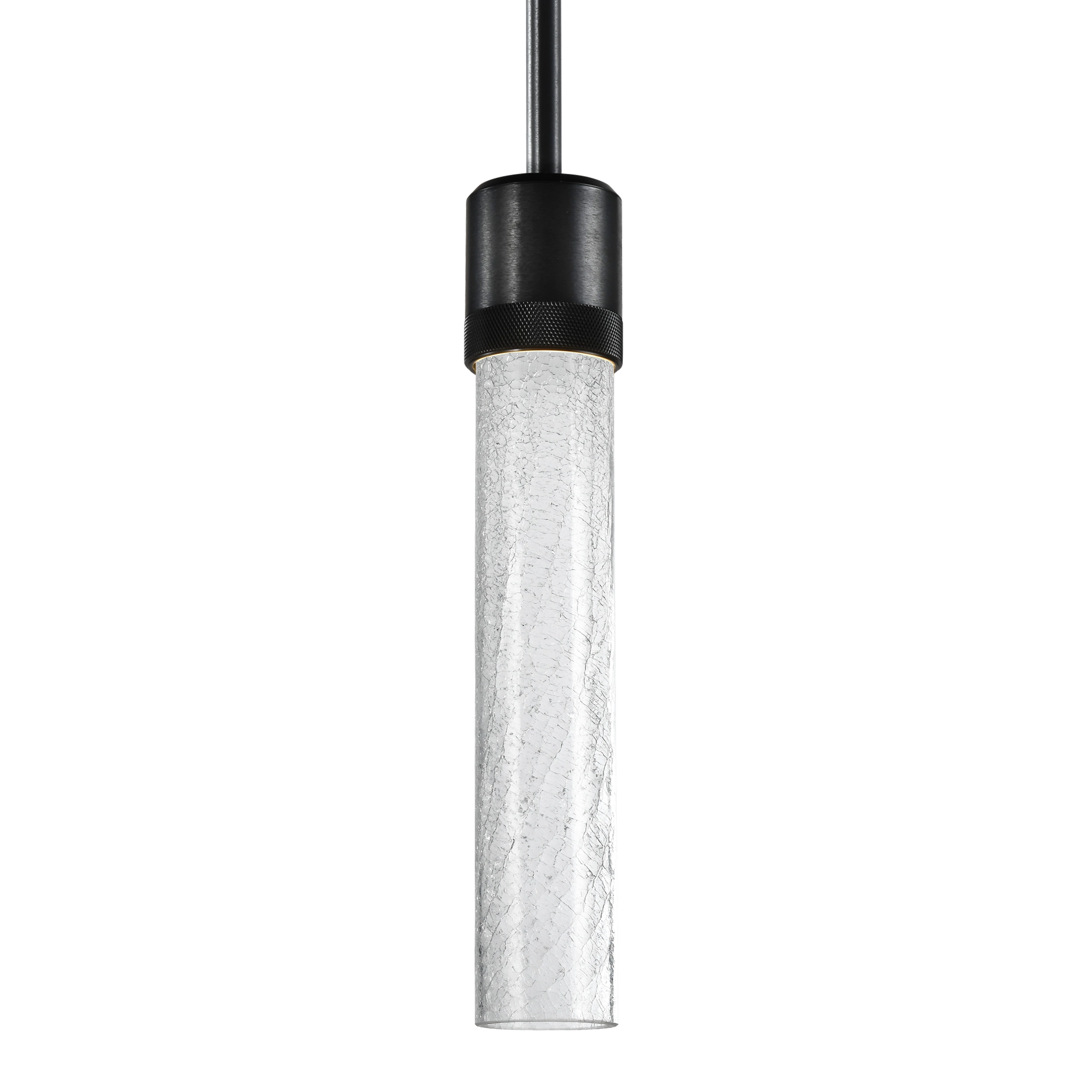 Zigrina 12" Crackled Glass Pendant