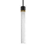 Zigrina 18" Crackled Glass Pendant