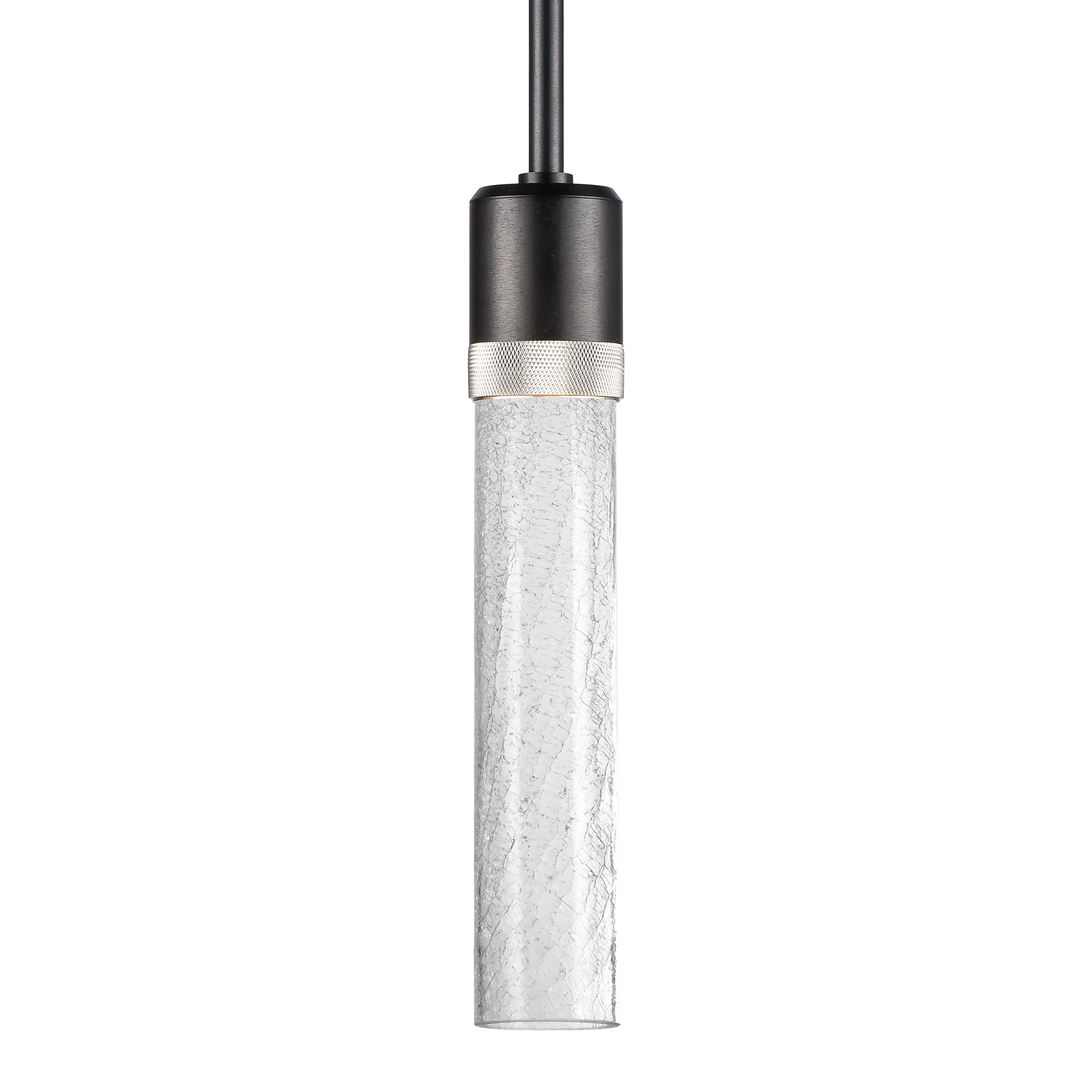 Zigrina 12" Crackled Glass Pendant