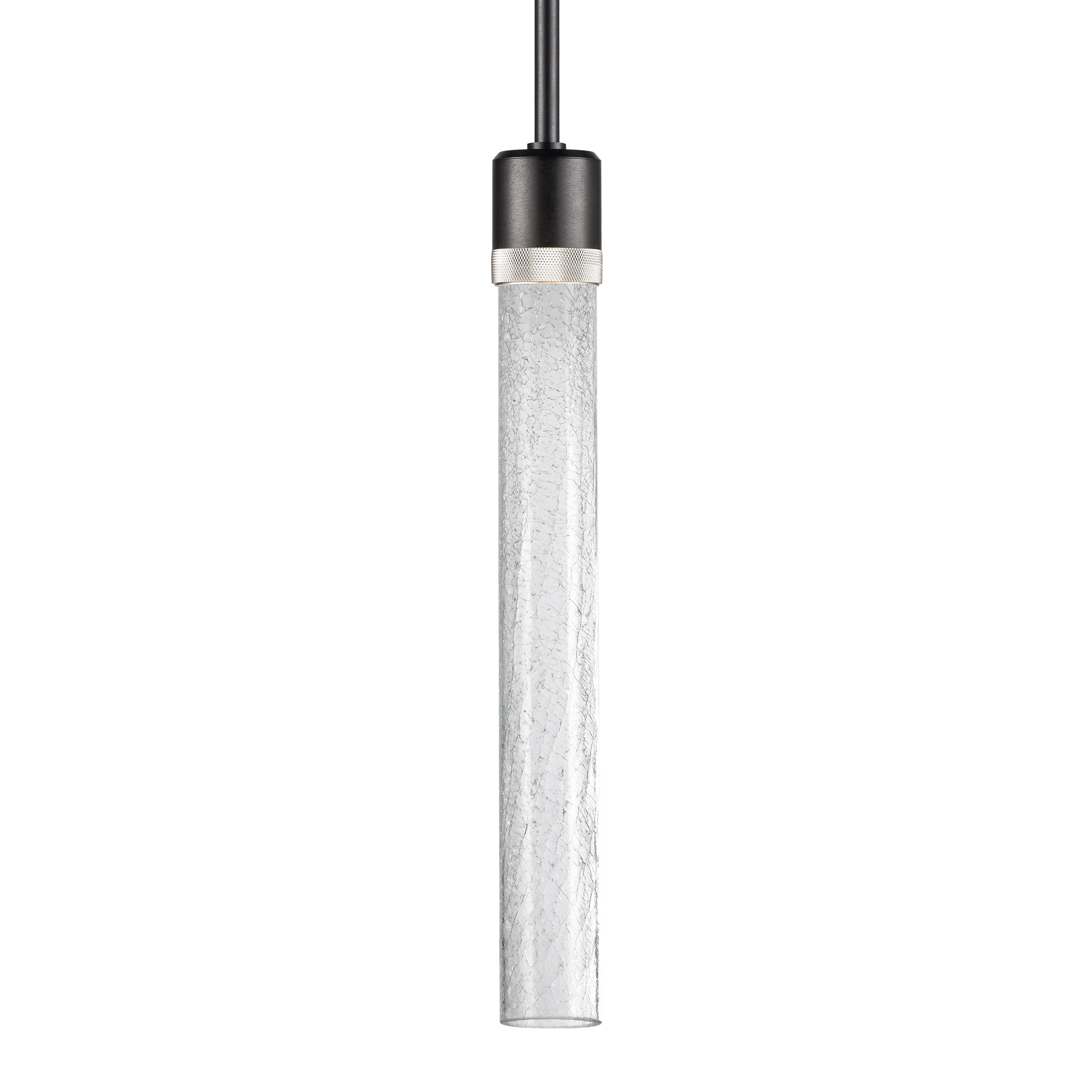 Zigrina 18" Crackled Glass Pendant