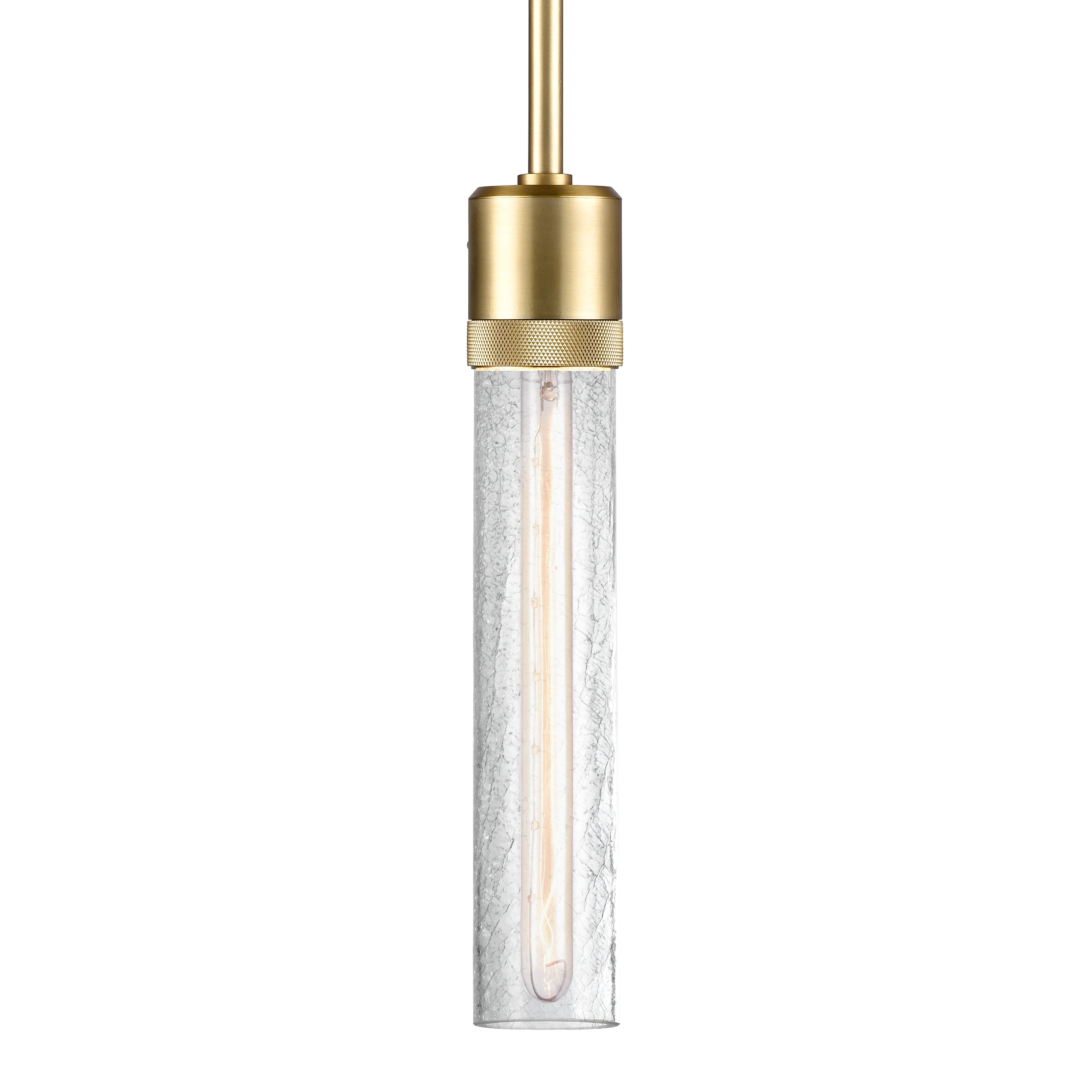 Zigrina 12" Crackled Glass Pendant