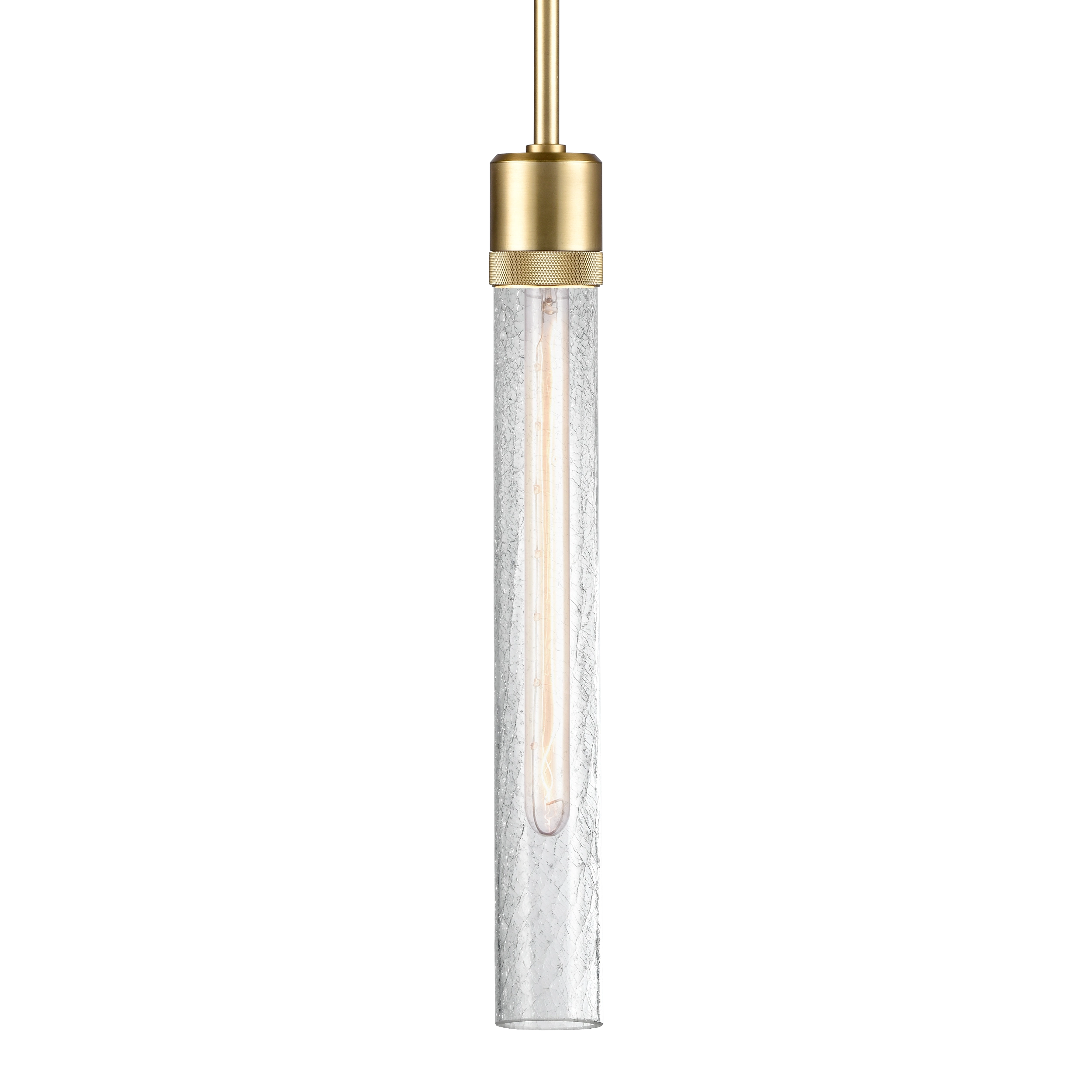 Zigrina 18" Crackled Glass Pendant