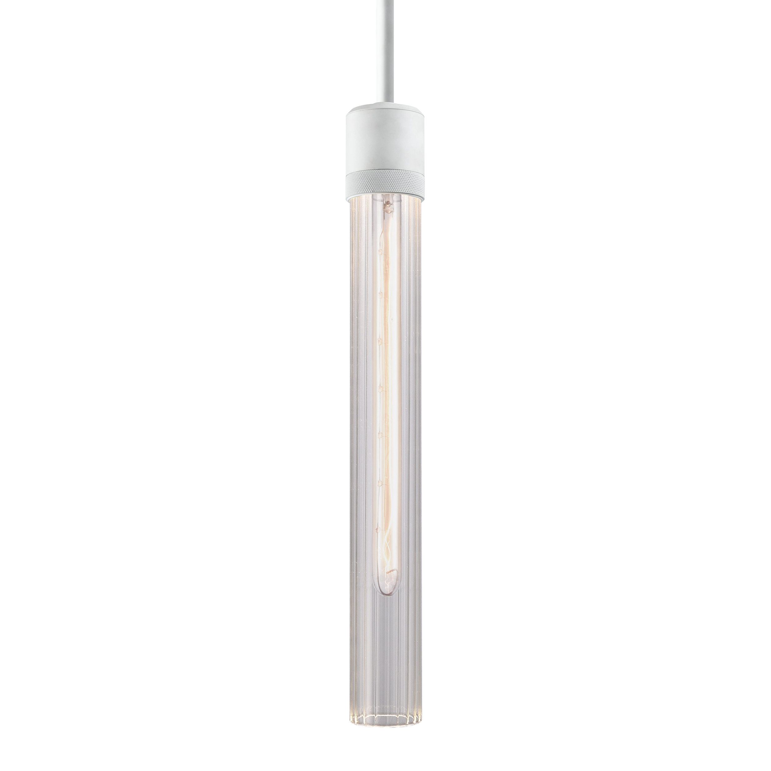 Zigrina 18" Fluted Glass Pendant