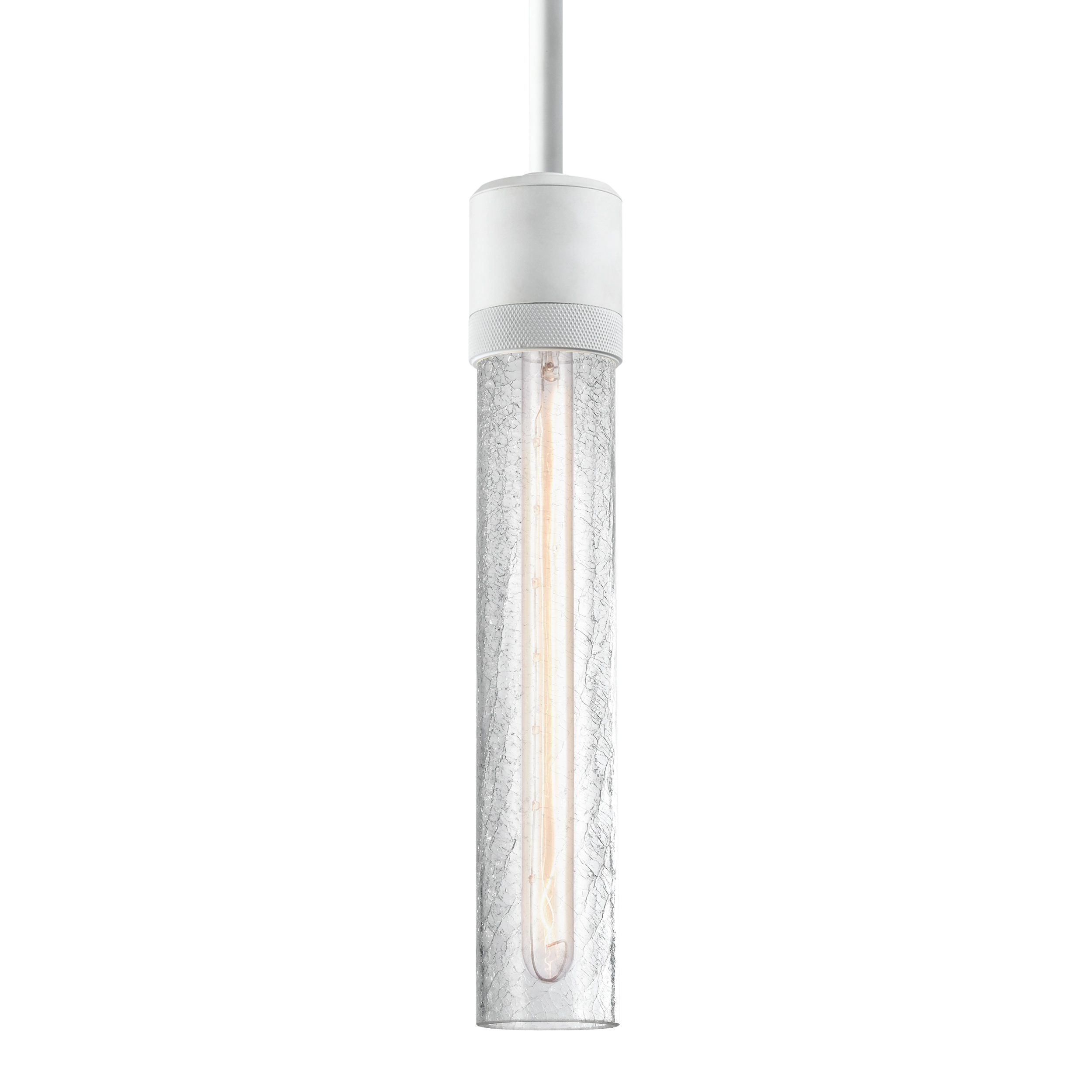 Zigrina 12" Crackled Glass Pendant