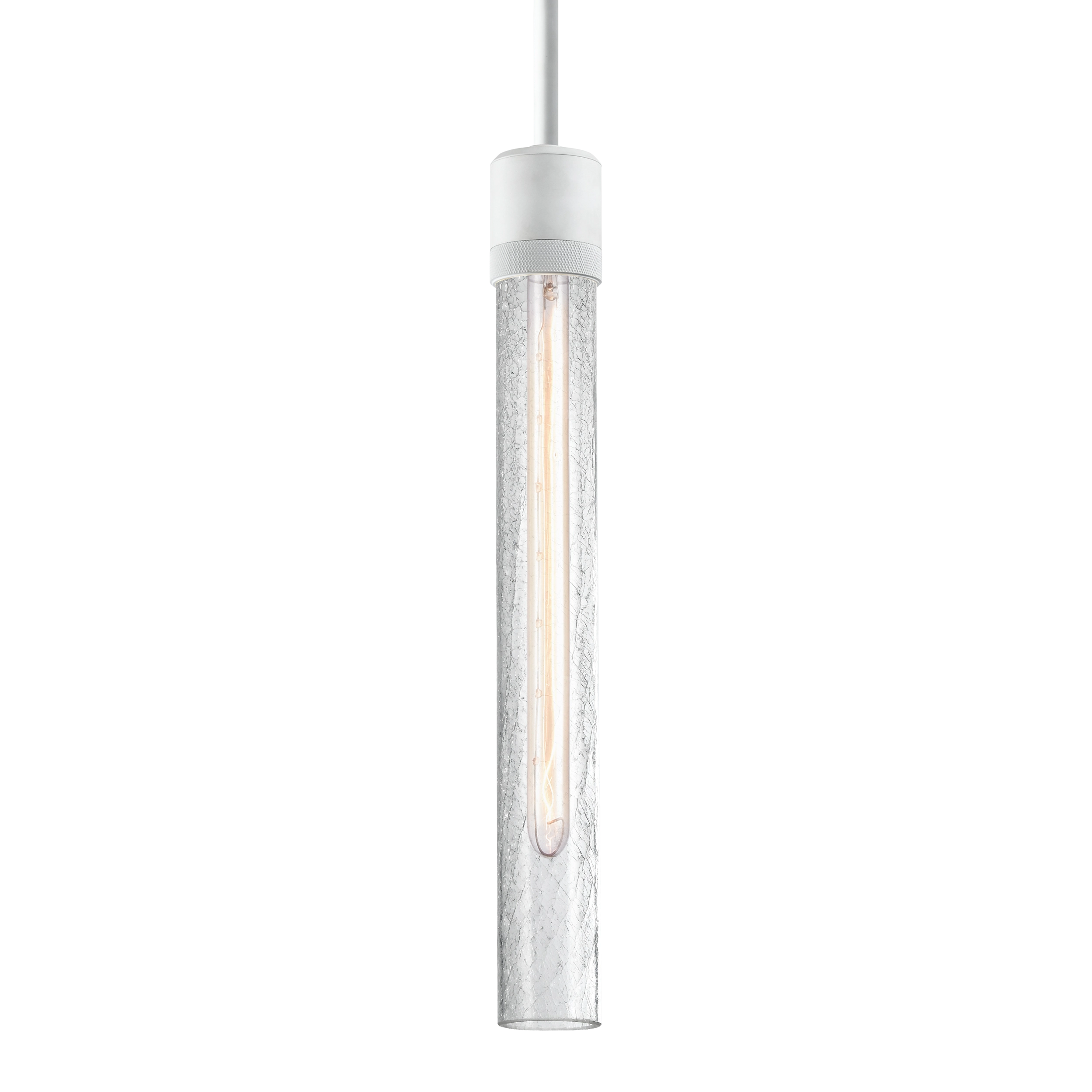 Zigrina 18" Crackled Glass Pendant