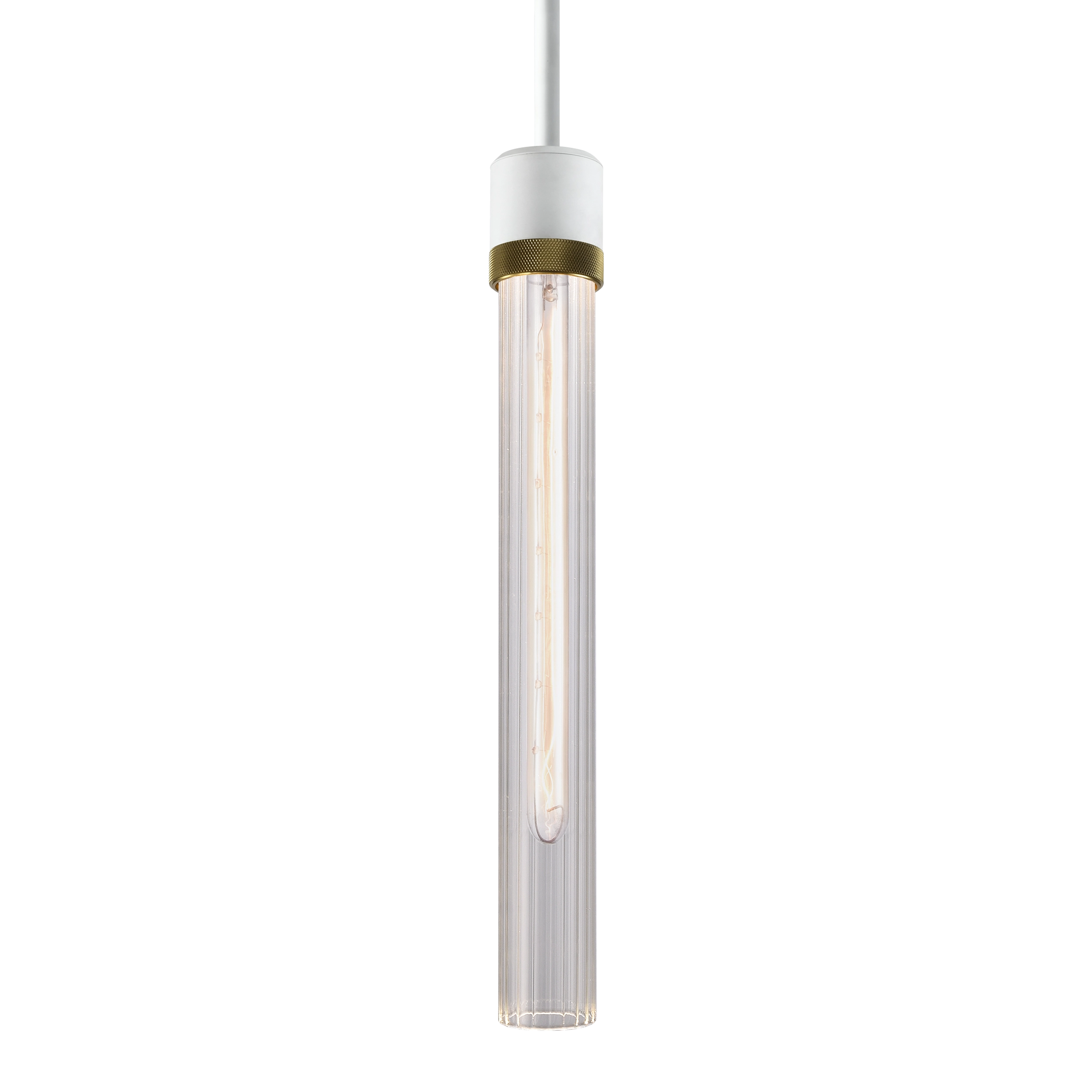 Zigrina 18" Fluted Glass Pendant