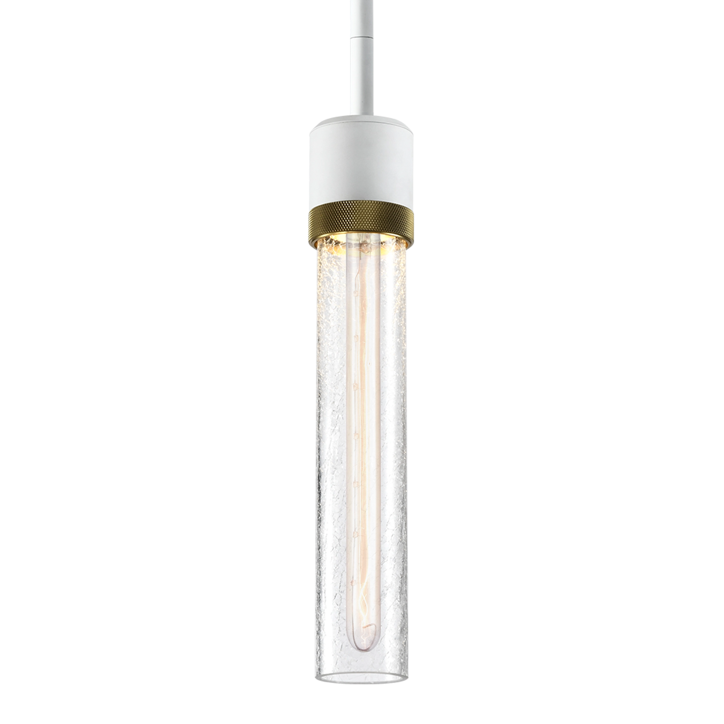 Zigrina 12" Crackled Glass Pendant