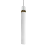 Zigrina 18" White Glass Pendant