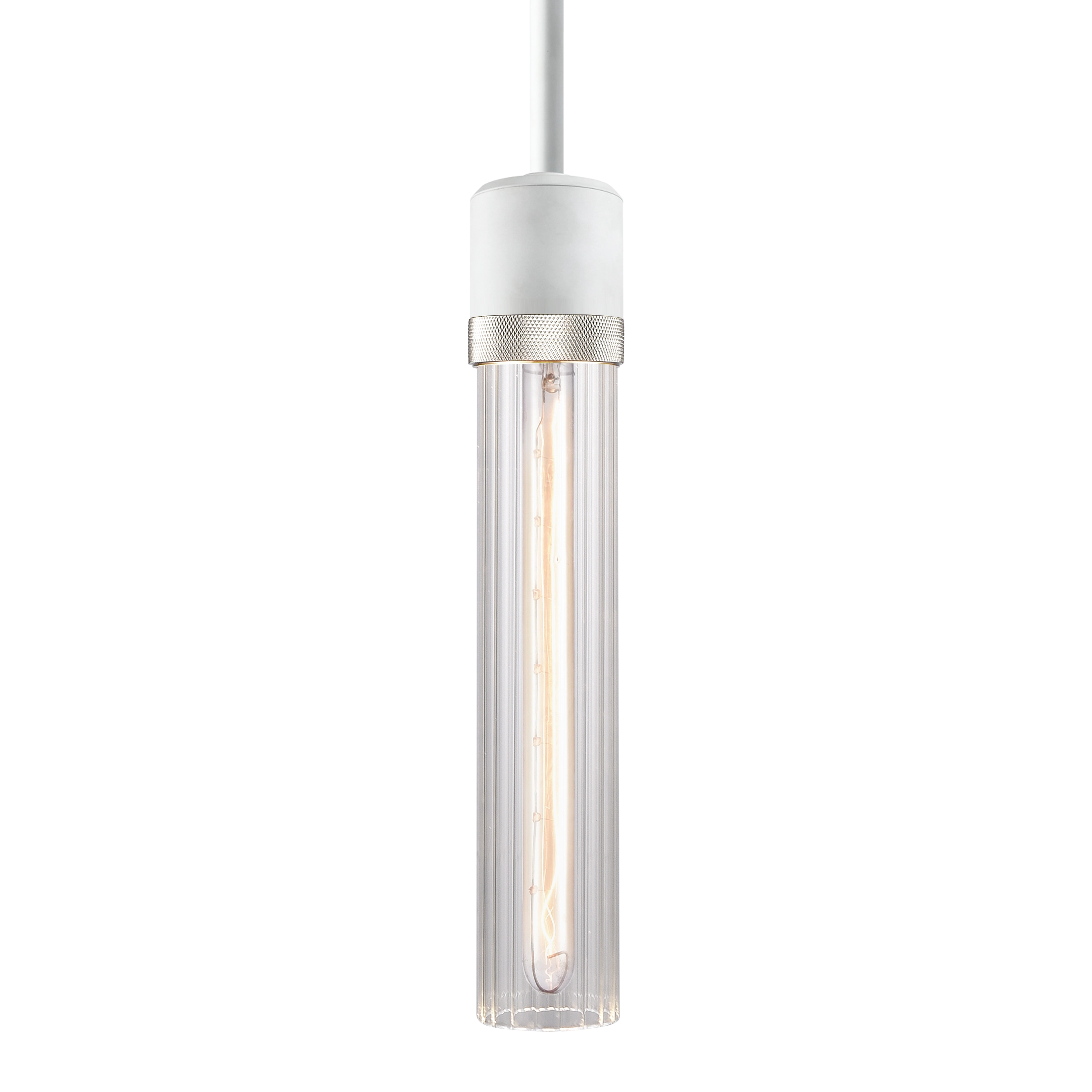 Zigrina 12" Fluted Glass Pendant