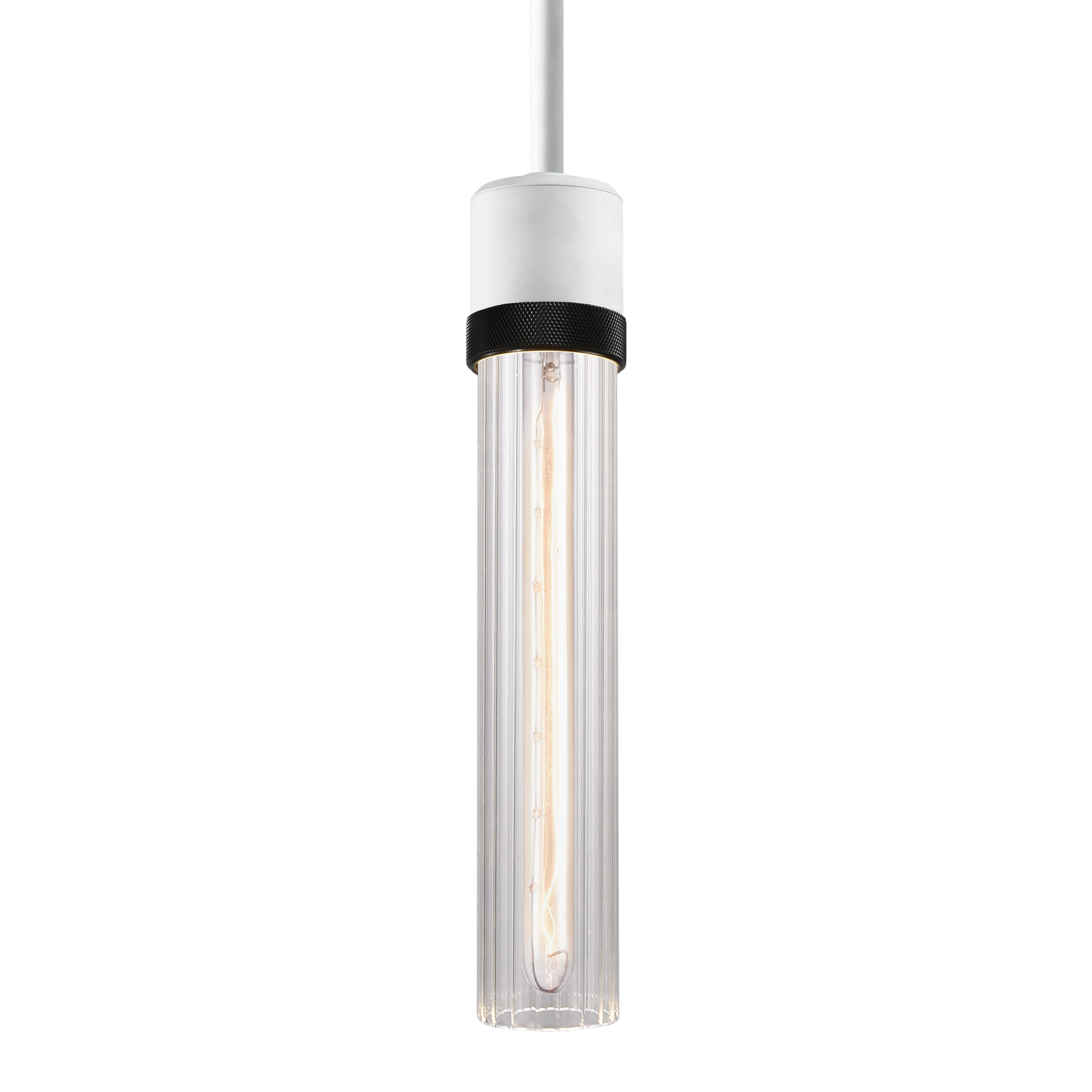 Zigrina 12" Fluted Glass Pendant