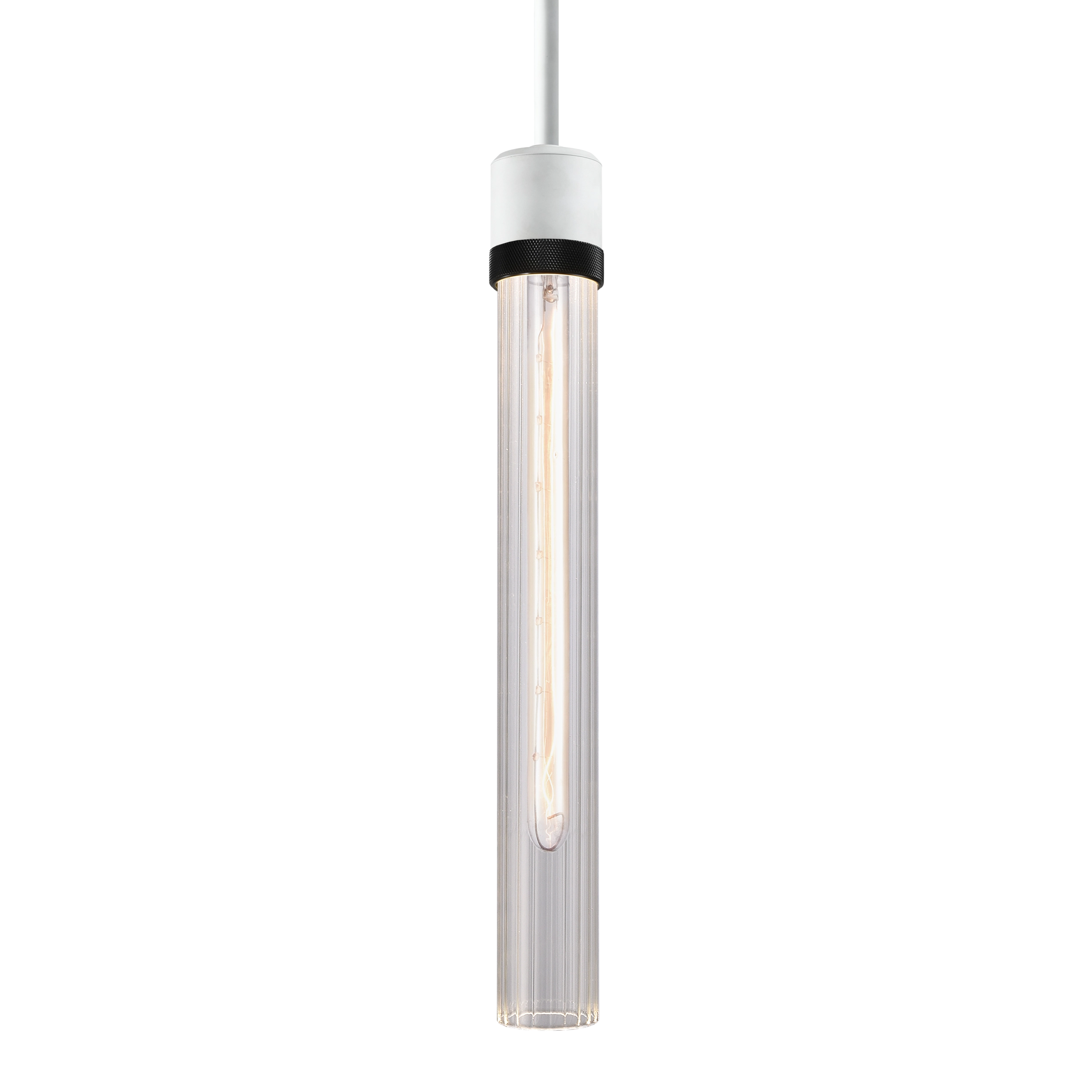 Zigrina 18" Fluted Glass Pendant