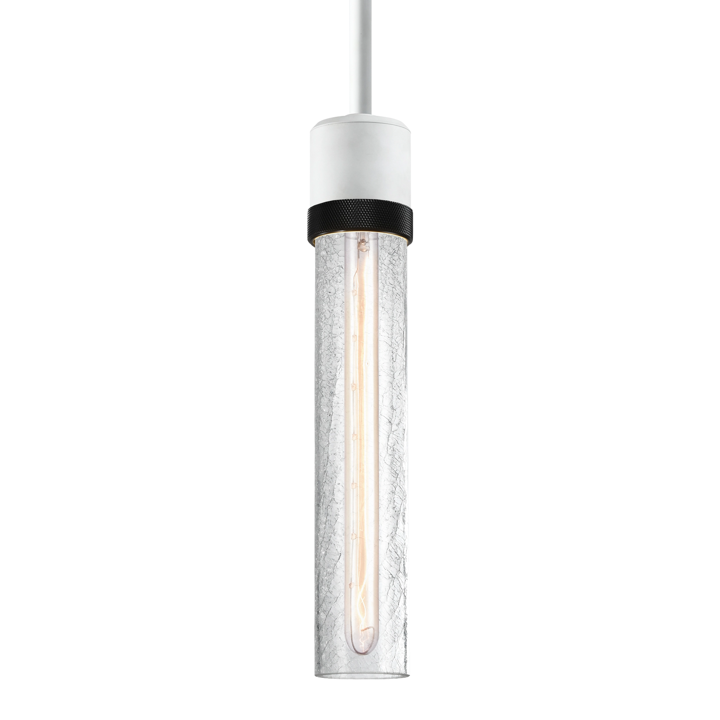 Zigrina 12" Crackled Glass Pendant