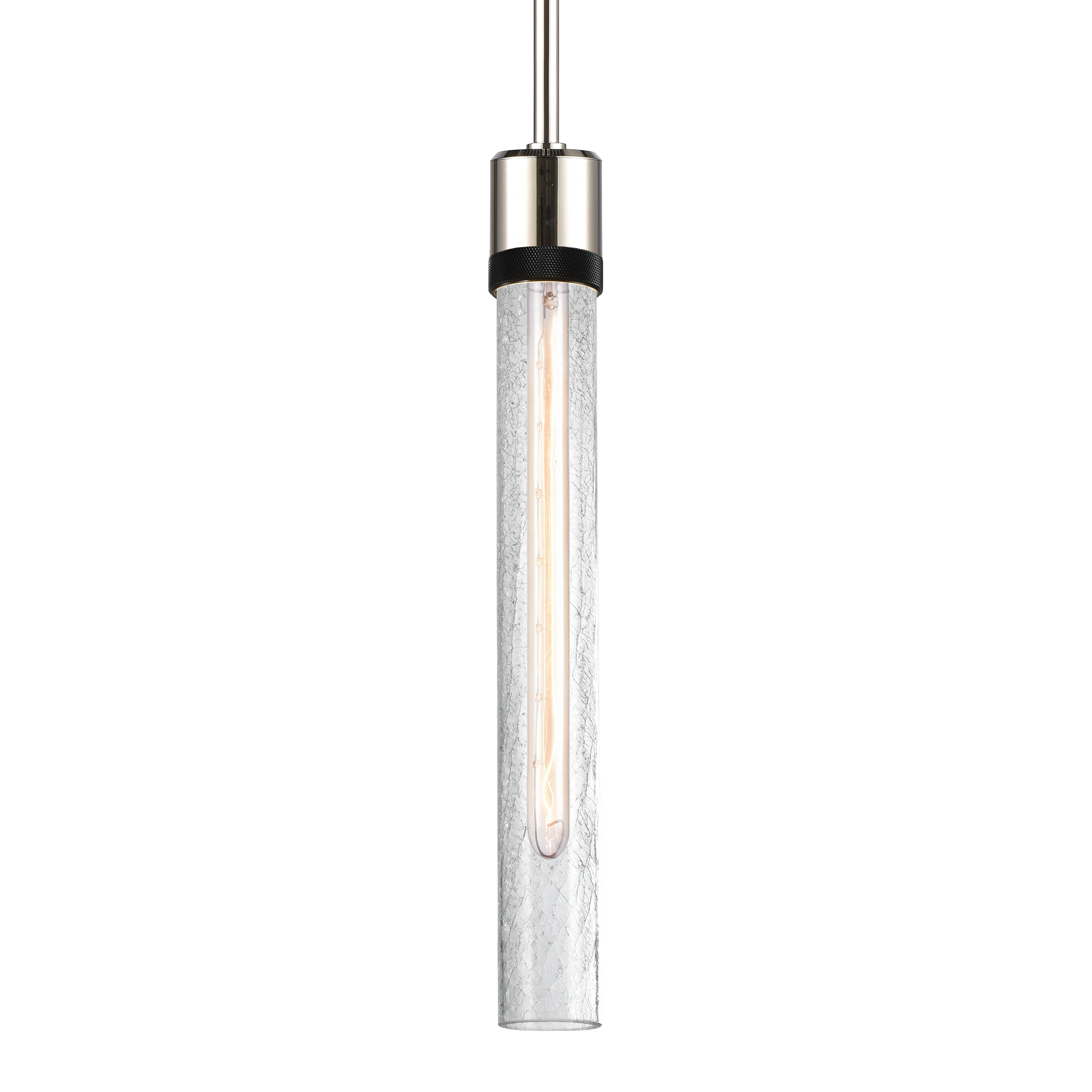 Zigrina 18" Crackled Glass Pendant