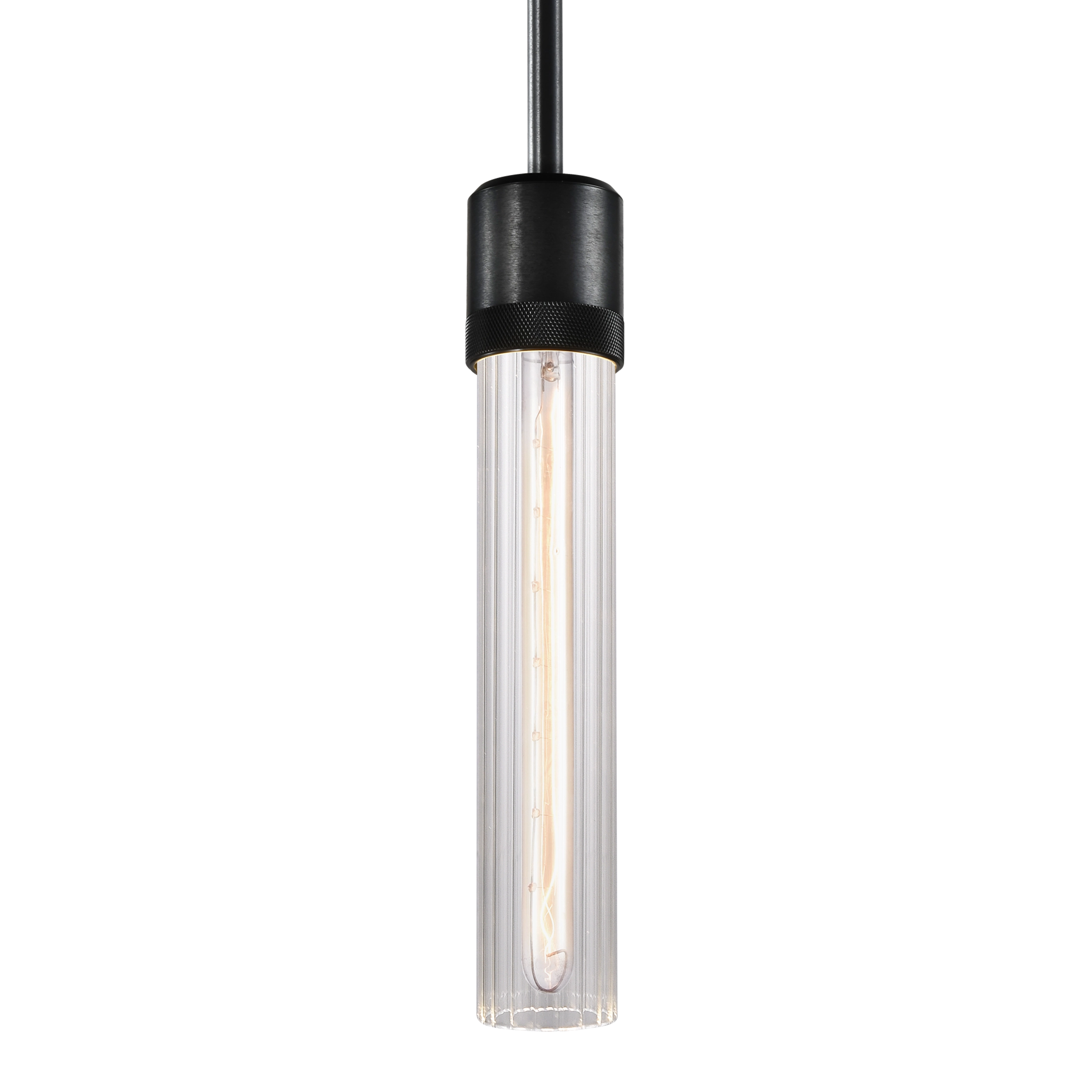 Zigrina 12" Fluted Glass Pendant