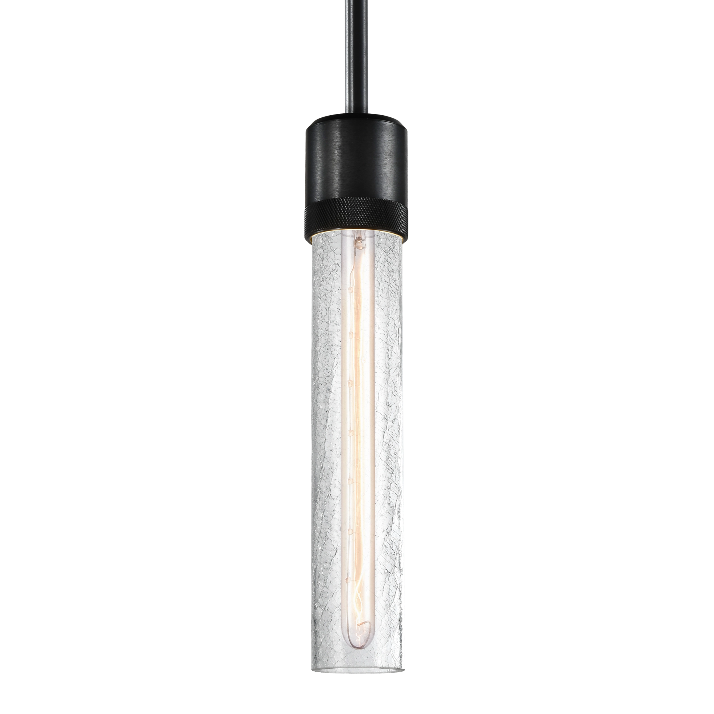 Zigrina 12" Crackled Glass Pendant