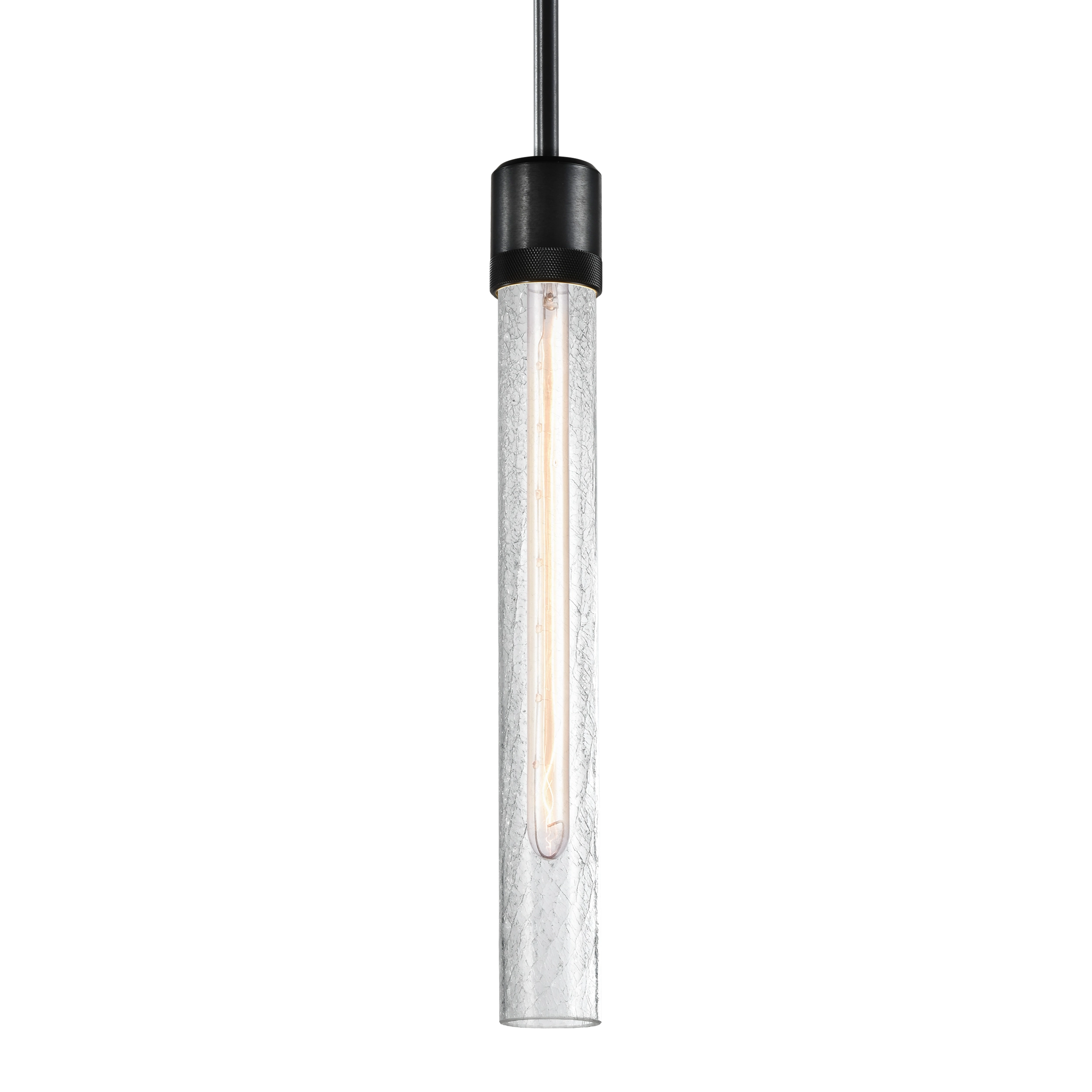 Zigrina 18" Crackled Glass Pendant