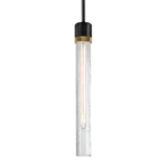 Zigrina 18" Crackled Glass Pendant