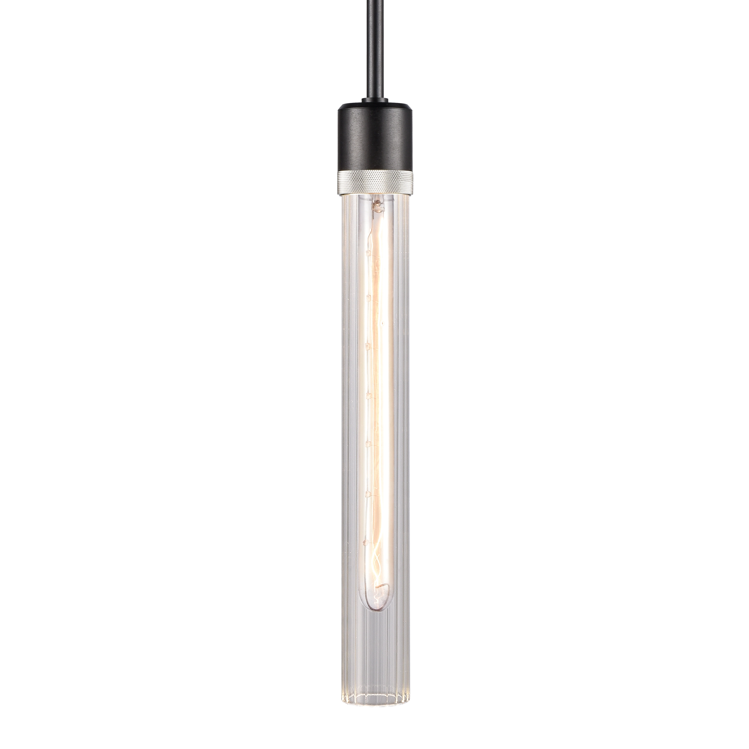 Zigrina 18" Fluted Glass Pendant