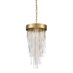 Waterfall 12" Round Glass Pendant