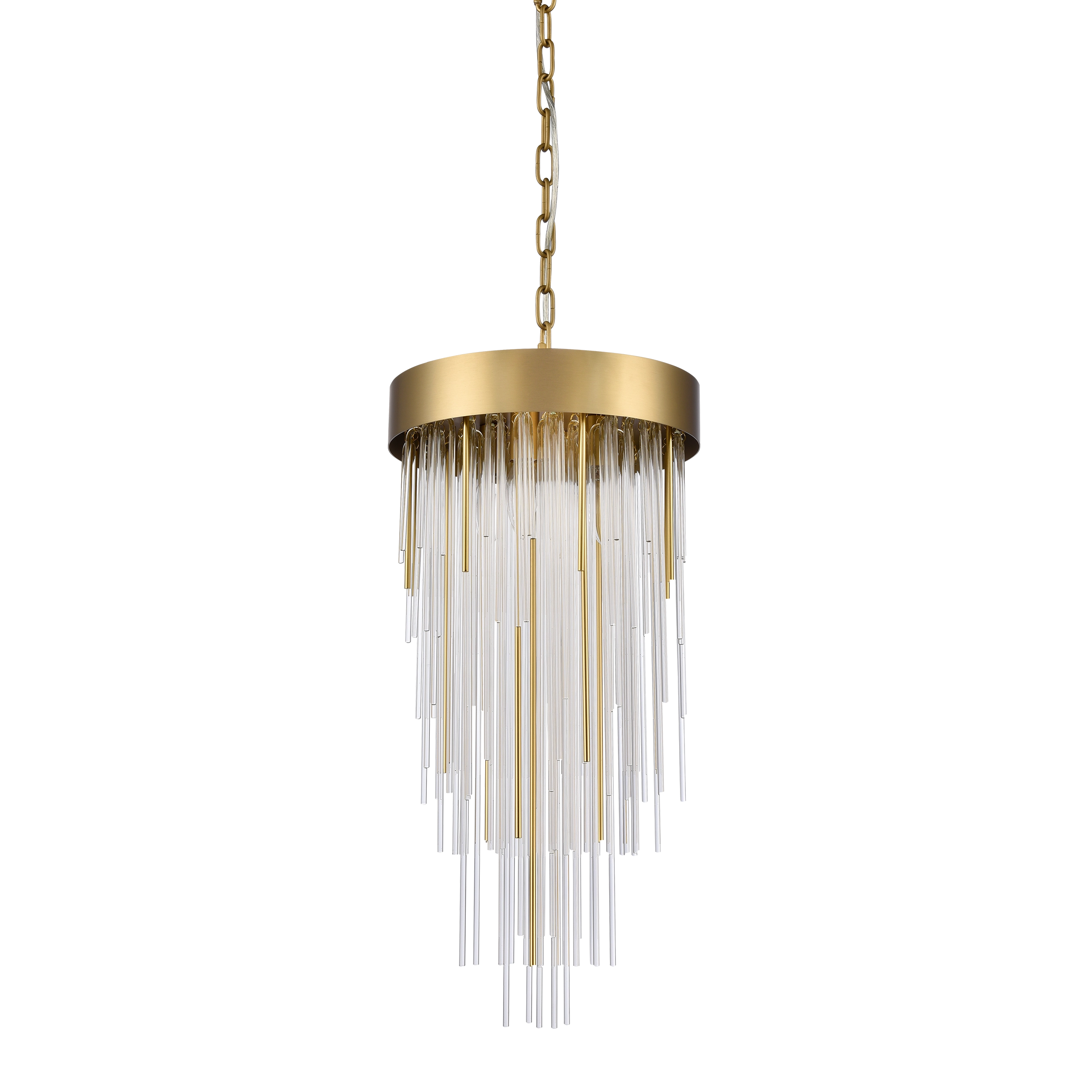 Waterfall 12" Round Glass Pendant