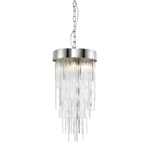 Waterfall 12" Round Glass Pendant