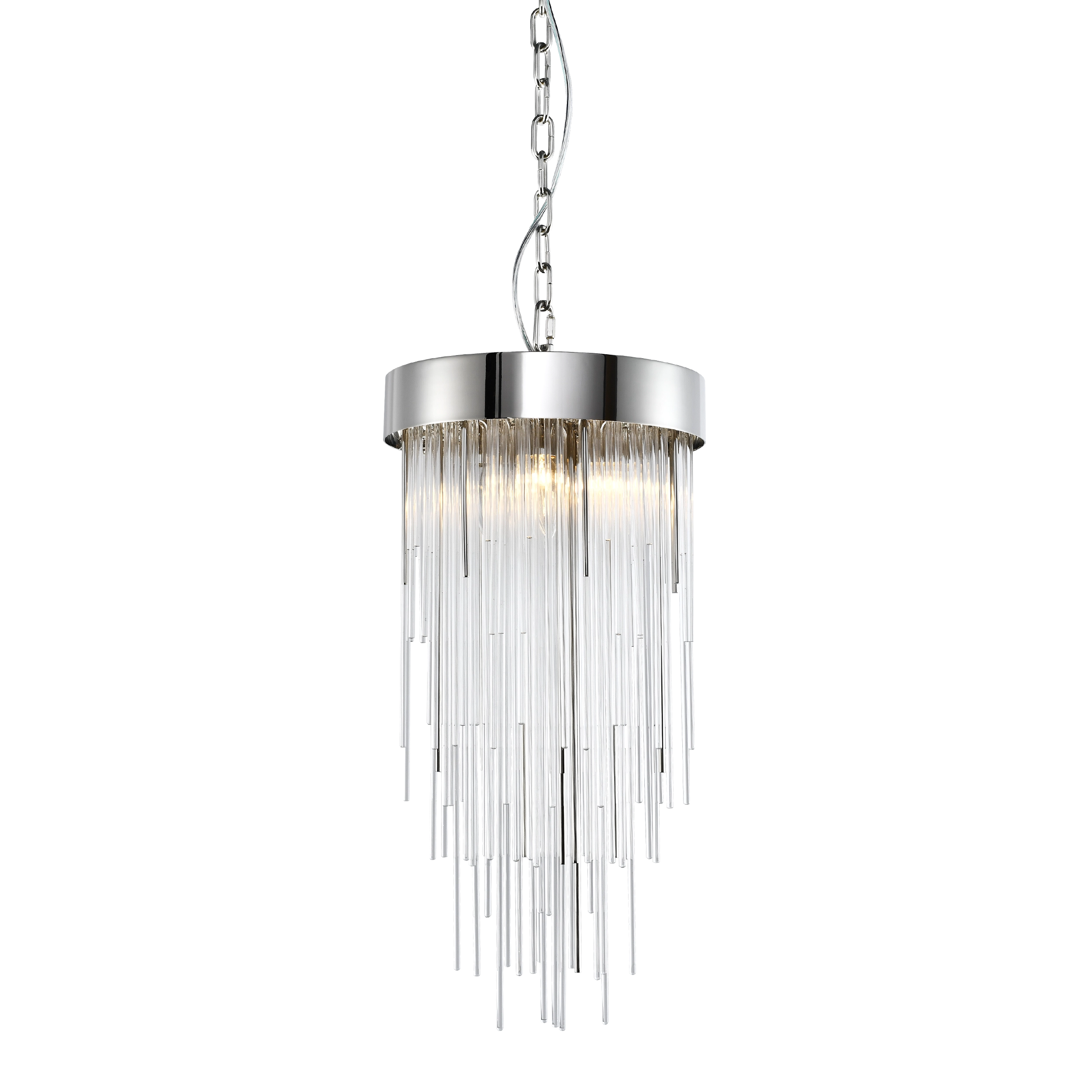 Waterfall 12" Round Glass Pendant