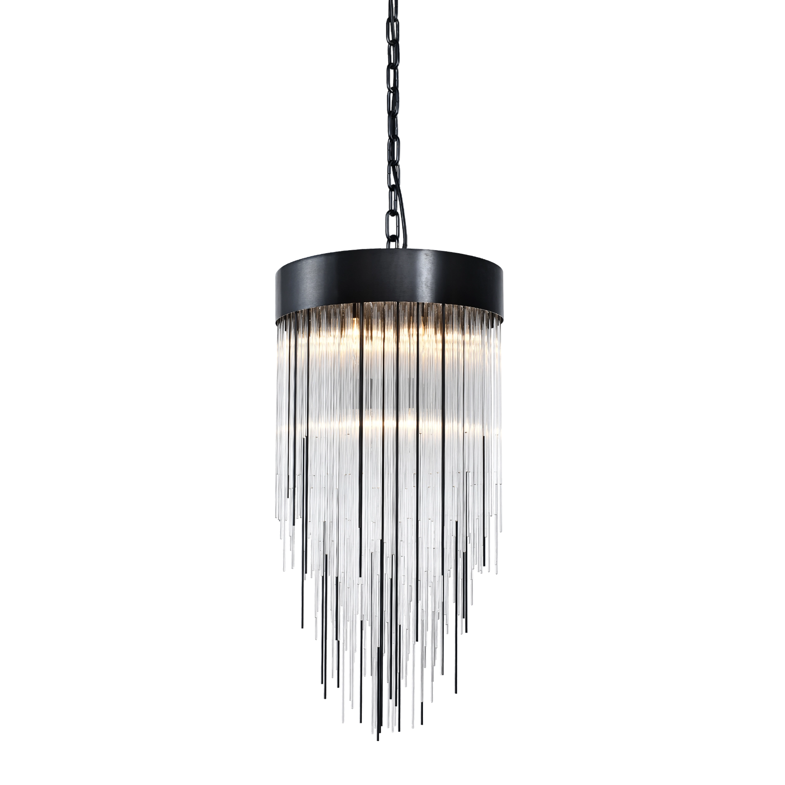 Waterfall 12" Round Glass Pendant