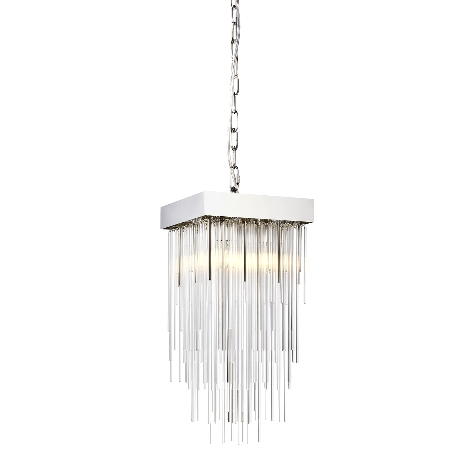 Waterfall 12" Square Glass Pendant