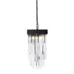 Waterfall 12" Square Glass Pendant